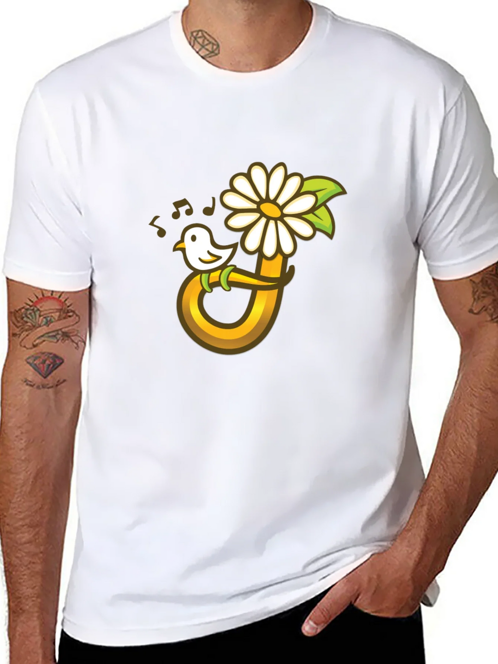 Bird Flower Music T-Shirt product image 7