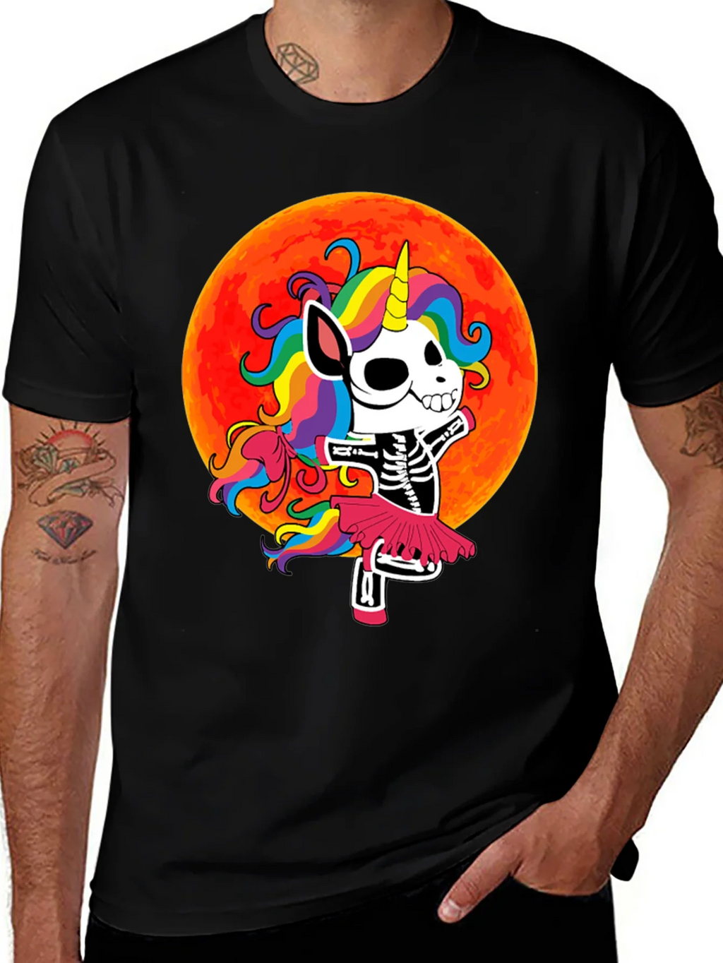Skeleton Unicorn Halloween T-Shirt product image 1