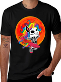 Skeleton Unicorn Halloween T-Shirt product image 1