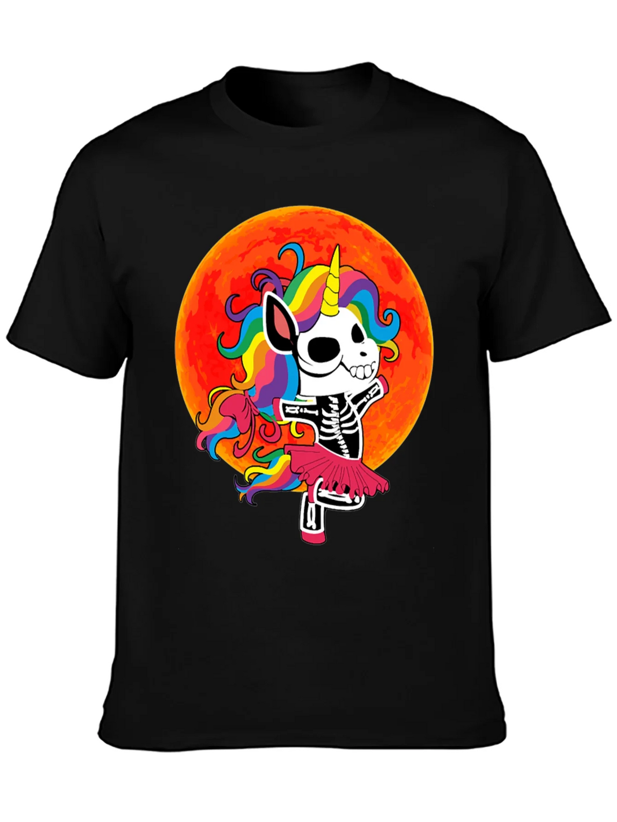 Skeleton Unicorn Halloween T-Shirt product image 3