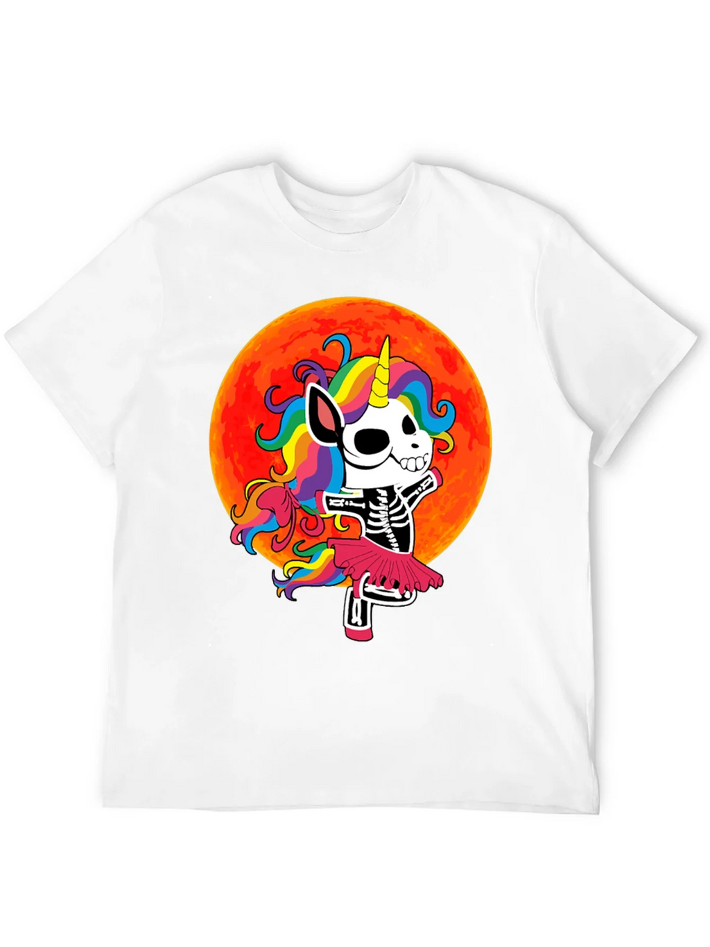 Skeleton Unicorn Halloween T-Shirt product image 11