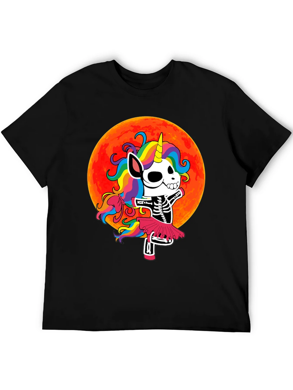 Skeleton Unicorn Halloween T-Shirt product image 5