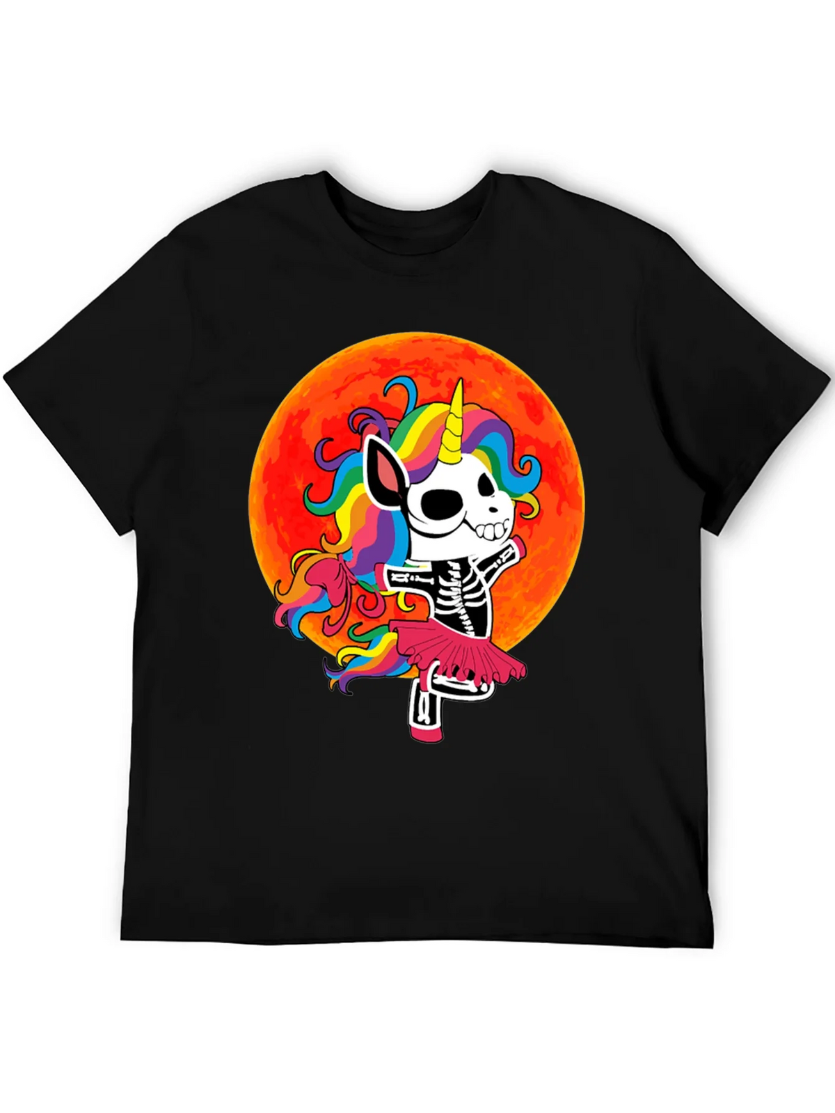 Skeleton Unicorn Halloween T-Shirt product image 5