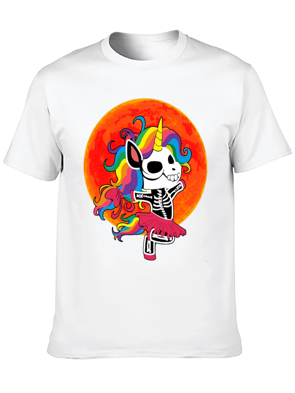 Skeleton Unicorn Halloween T-Shirt product image 9