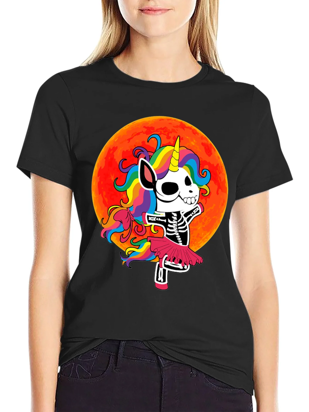 Skeleton Unicorn Halloween T-Shirt product image 2
