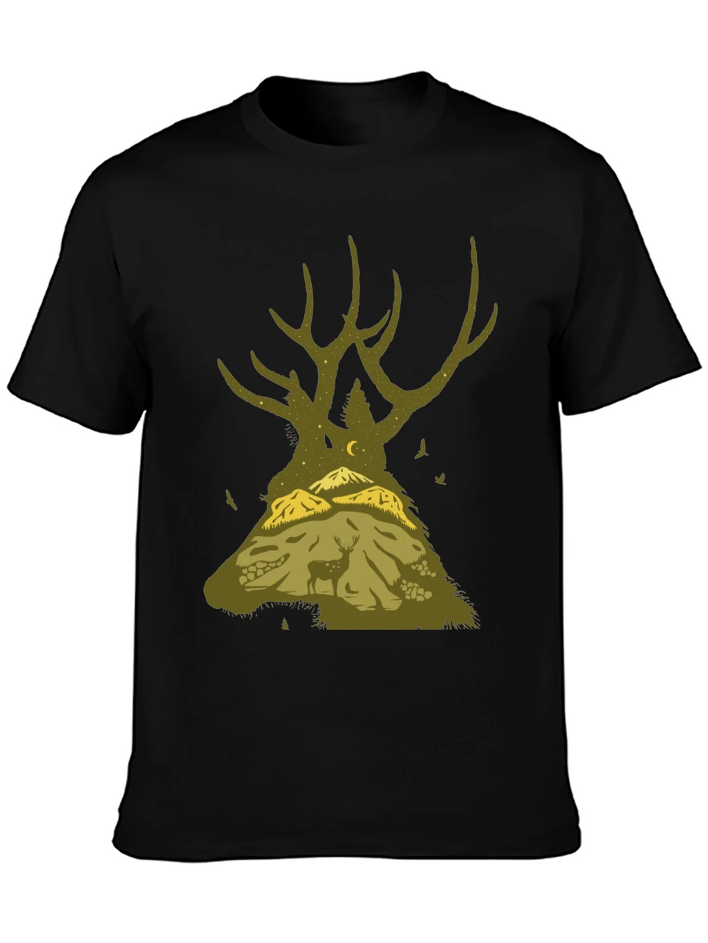 Nature Deer Silhouette Graphic Tee product image 3