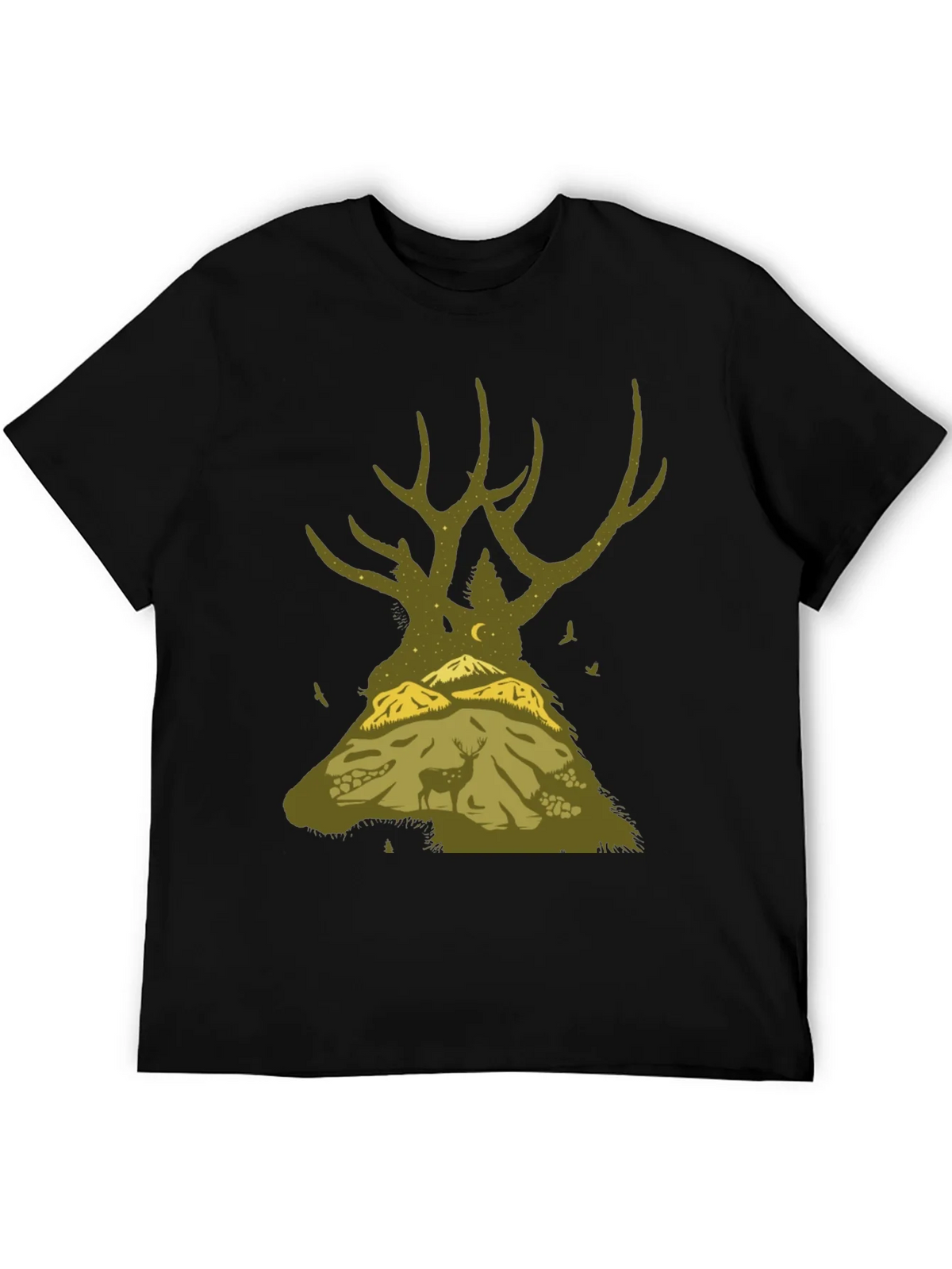Nature Deer Silhouette Graphic Tee product image 5