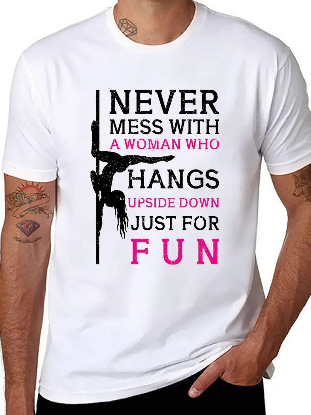 Never Mess with a Pole Dancer Graphic T-Shirt product image 7