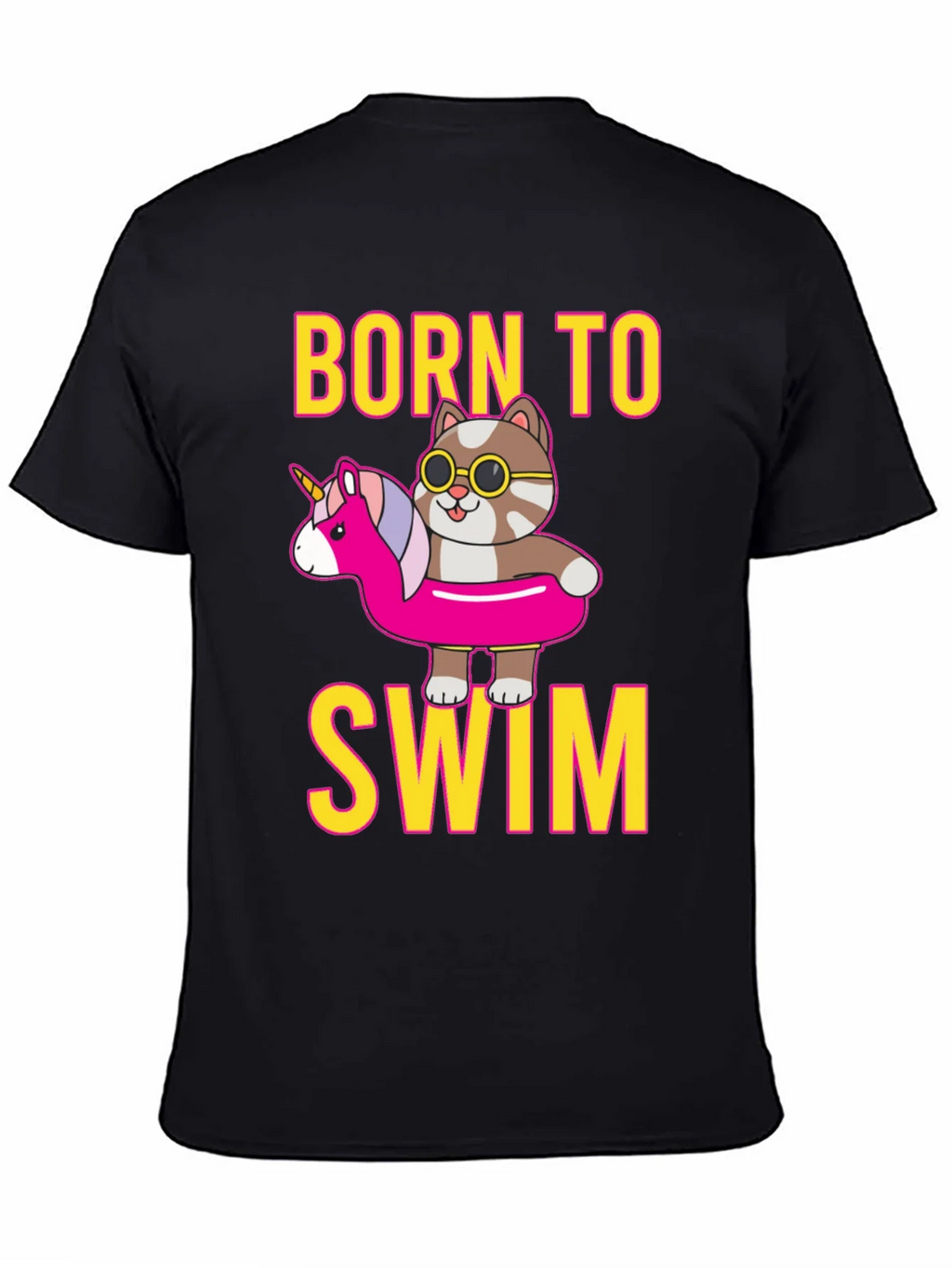 Born To Swim Cat T-Shirt product image 4