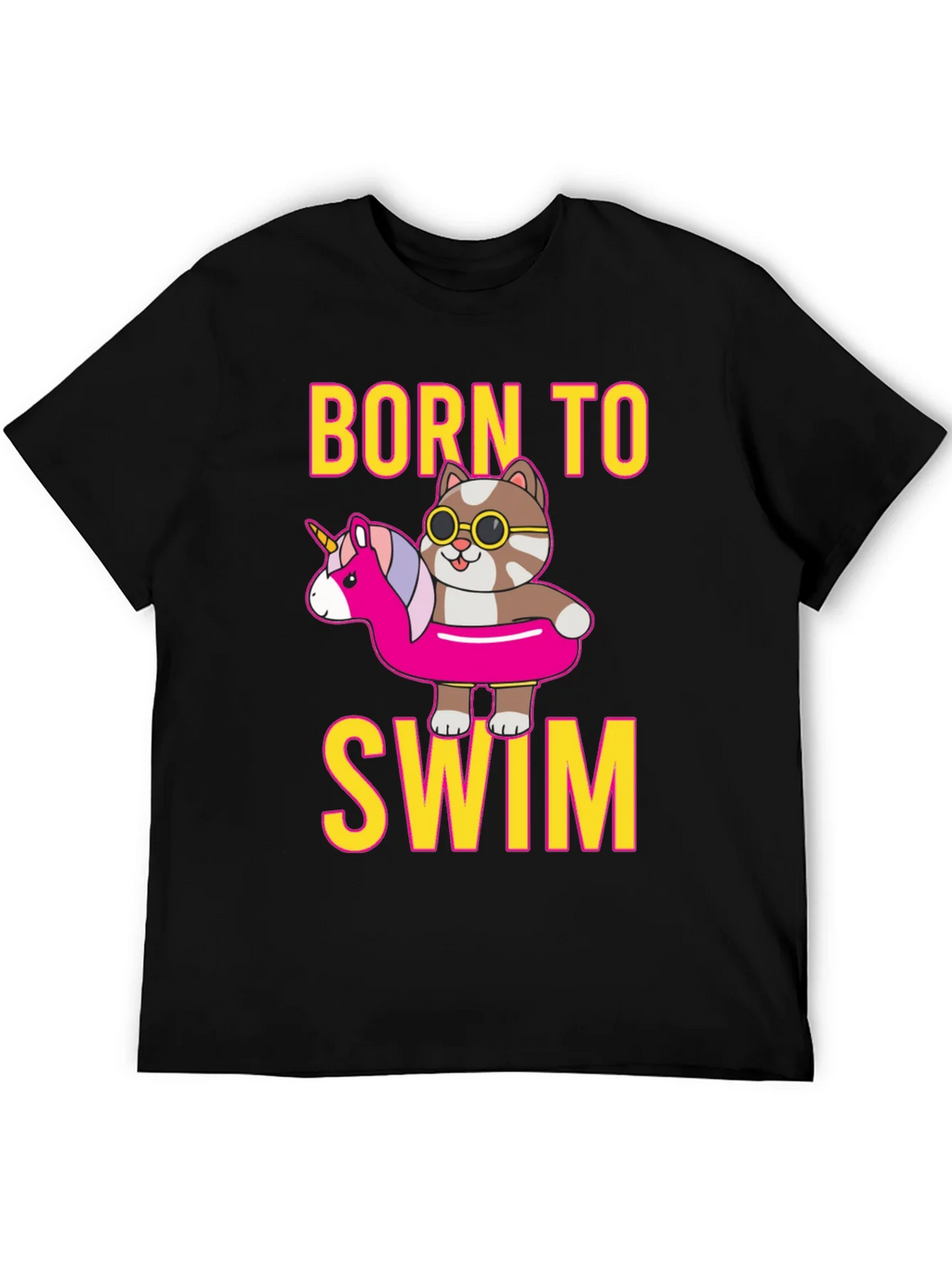 Born To Swim Cat T-Shirt product image 5
