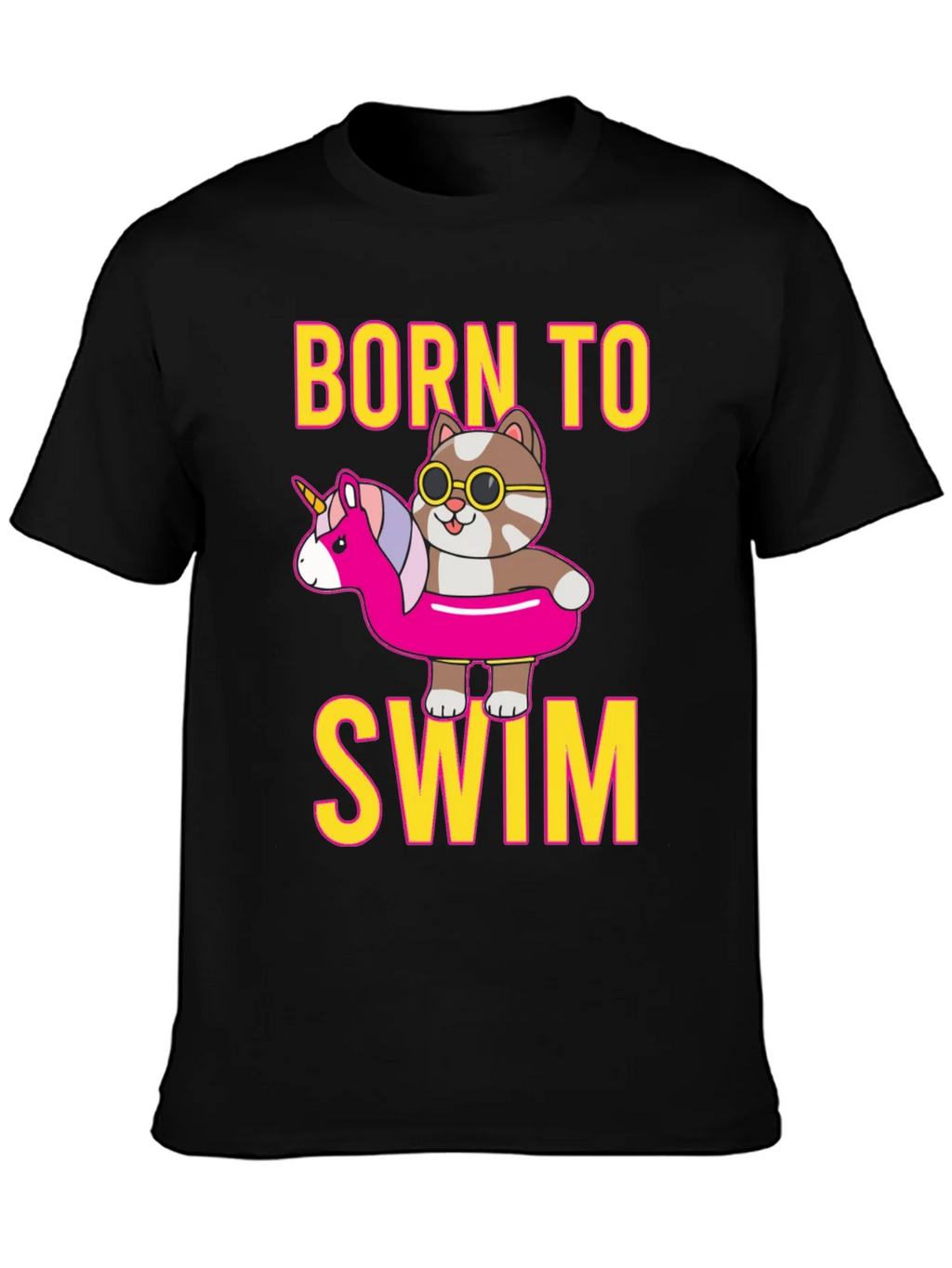 Born To Swim Cat T-Shirt product image 3