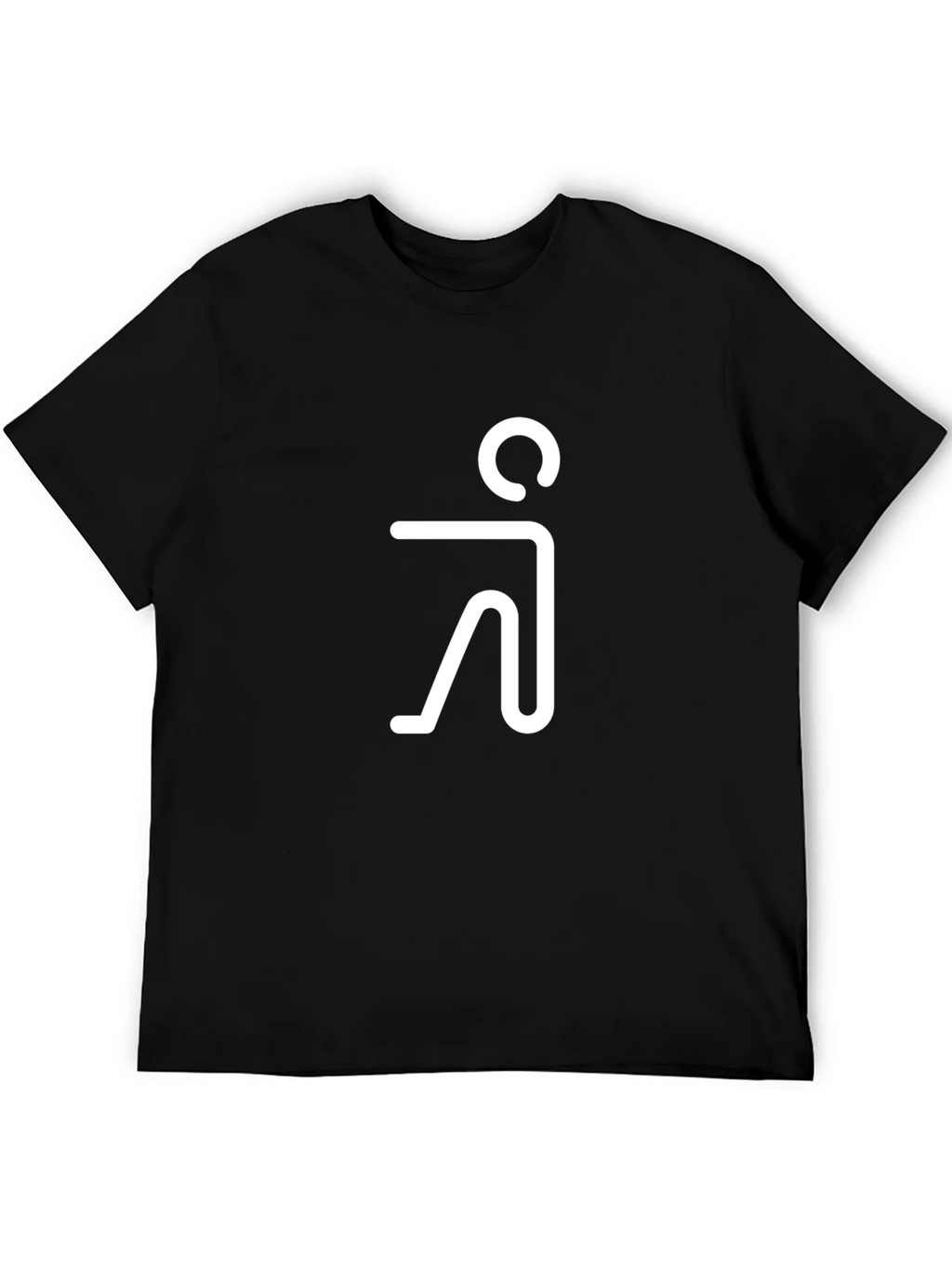 Minimalist Human Figure Graphic Tee - Black Cotton Blend product image 5