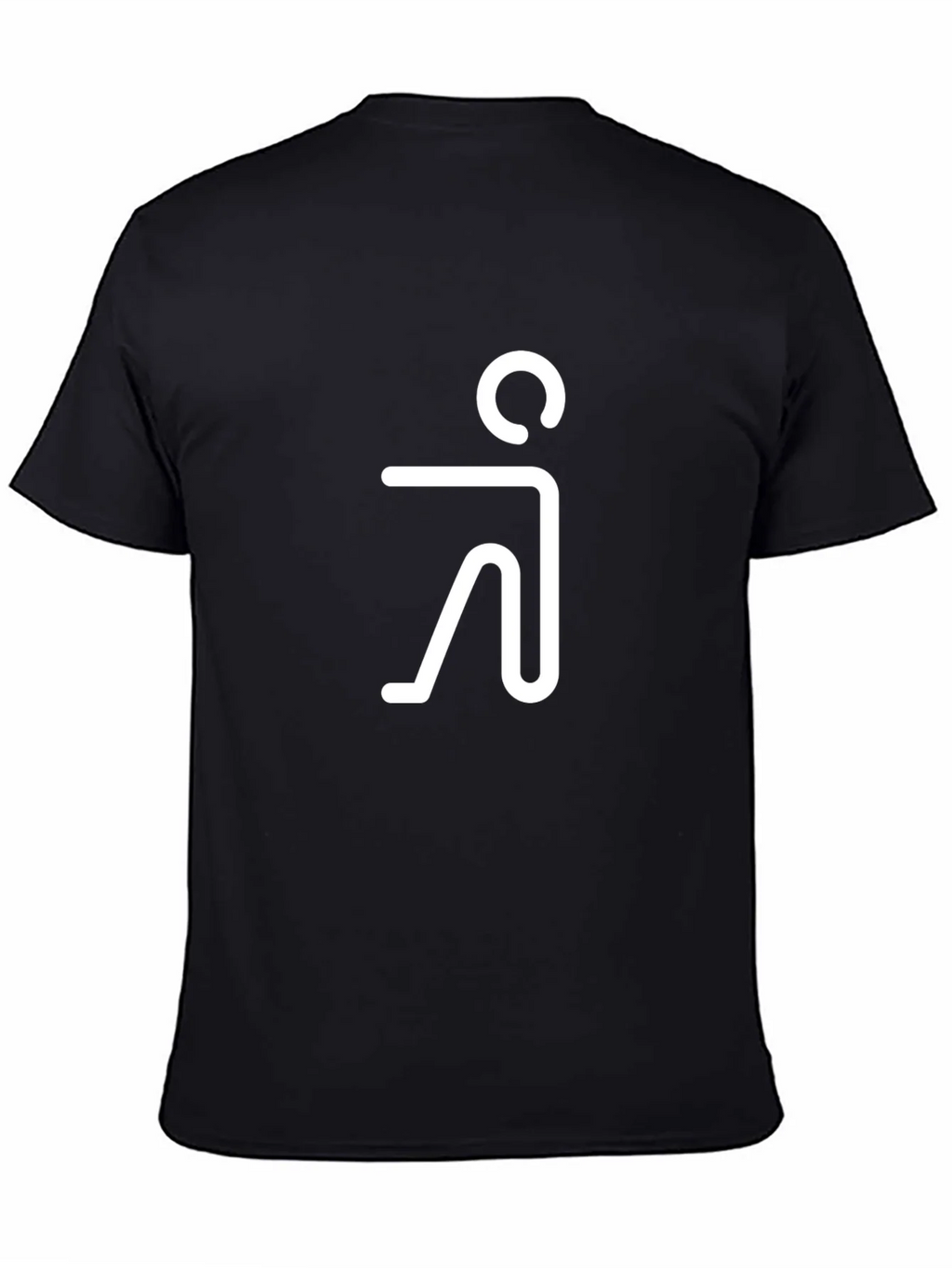Minimalist Human Figure Graphic Tee - Black Cotton Blend product image 4