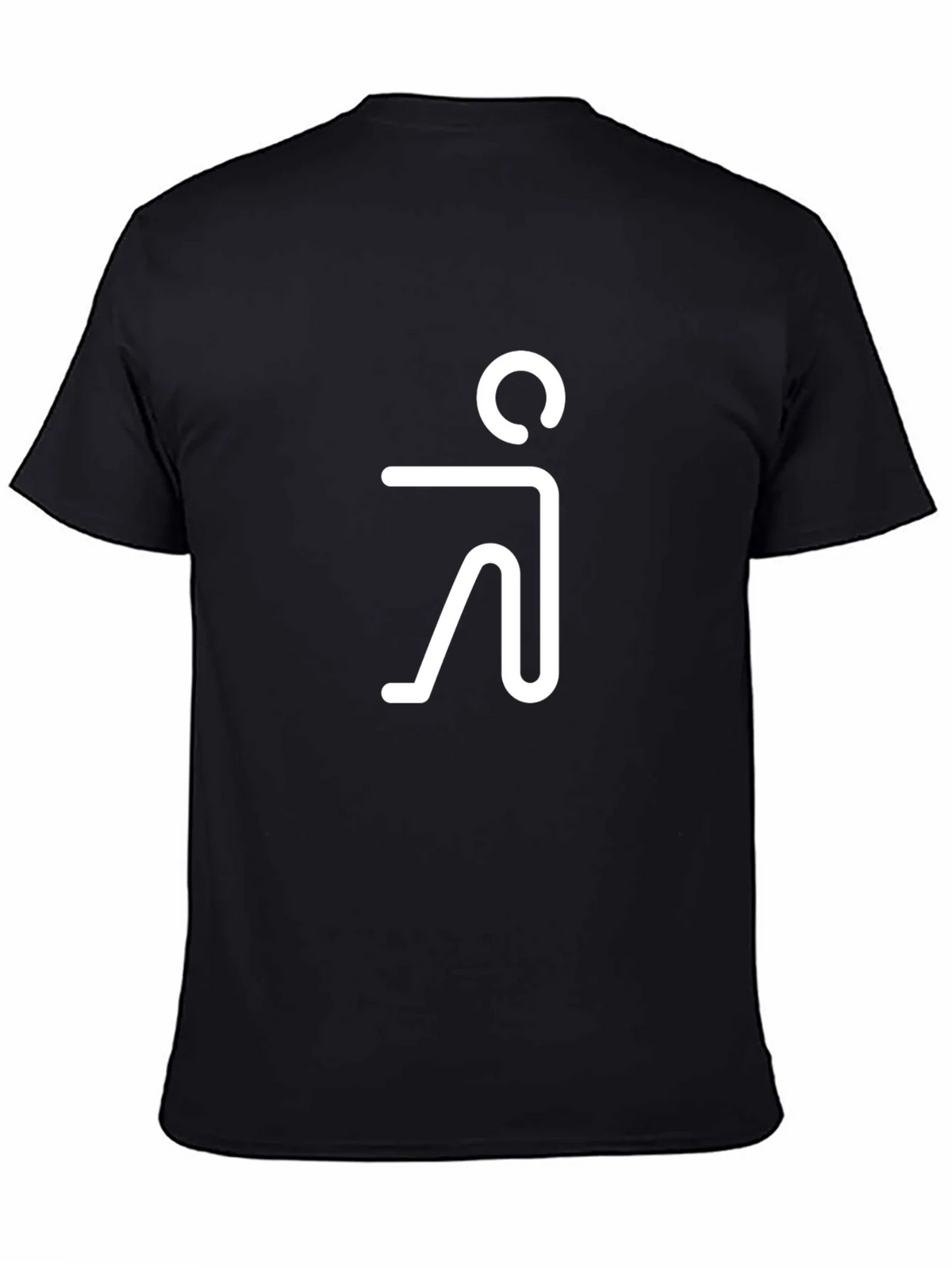 Minimalist Human Figure Graphic Tee - Black Cotton Blend product image 4