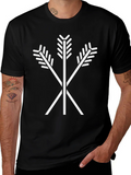 Arrow Emblem Black T-Shirt | Tribal Symbol Tee product image 1