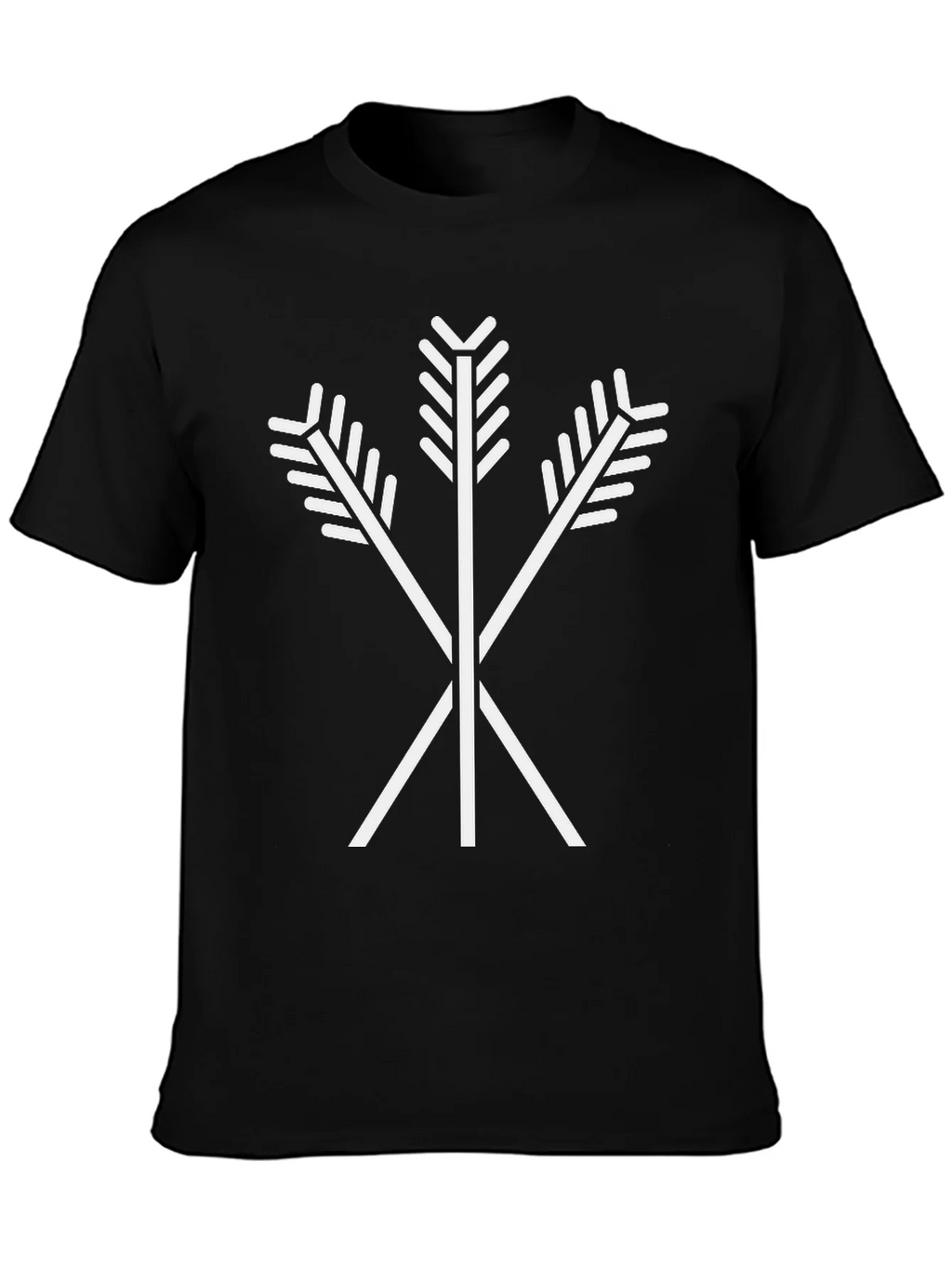 Arrow Emblem Black T-Shirt | Tribal Symbol Tee product image 3