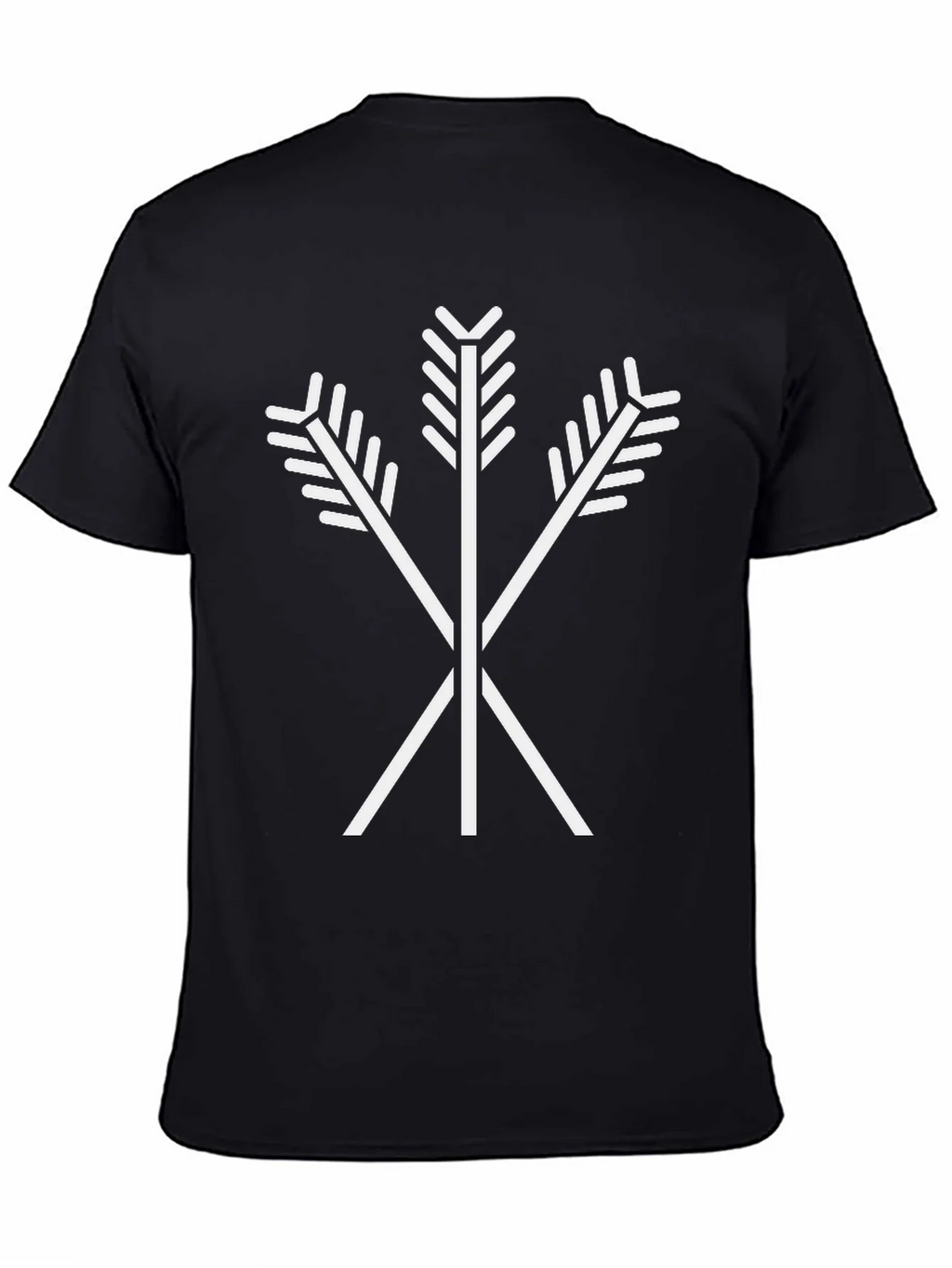 Arrow Emblem Black T-Shirt | Tribal Symbol Tee product image 4