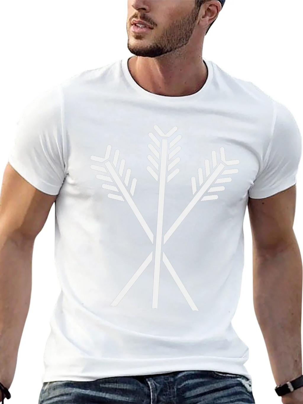 Arrow Emblem Black T-Shirt | Tribal Symbol Tee product image 12
