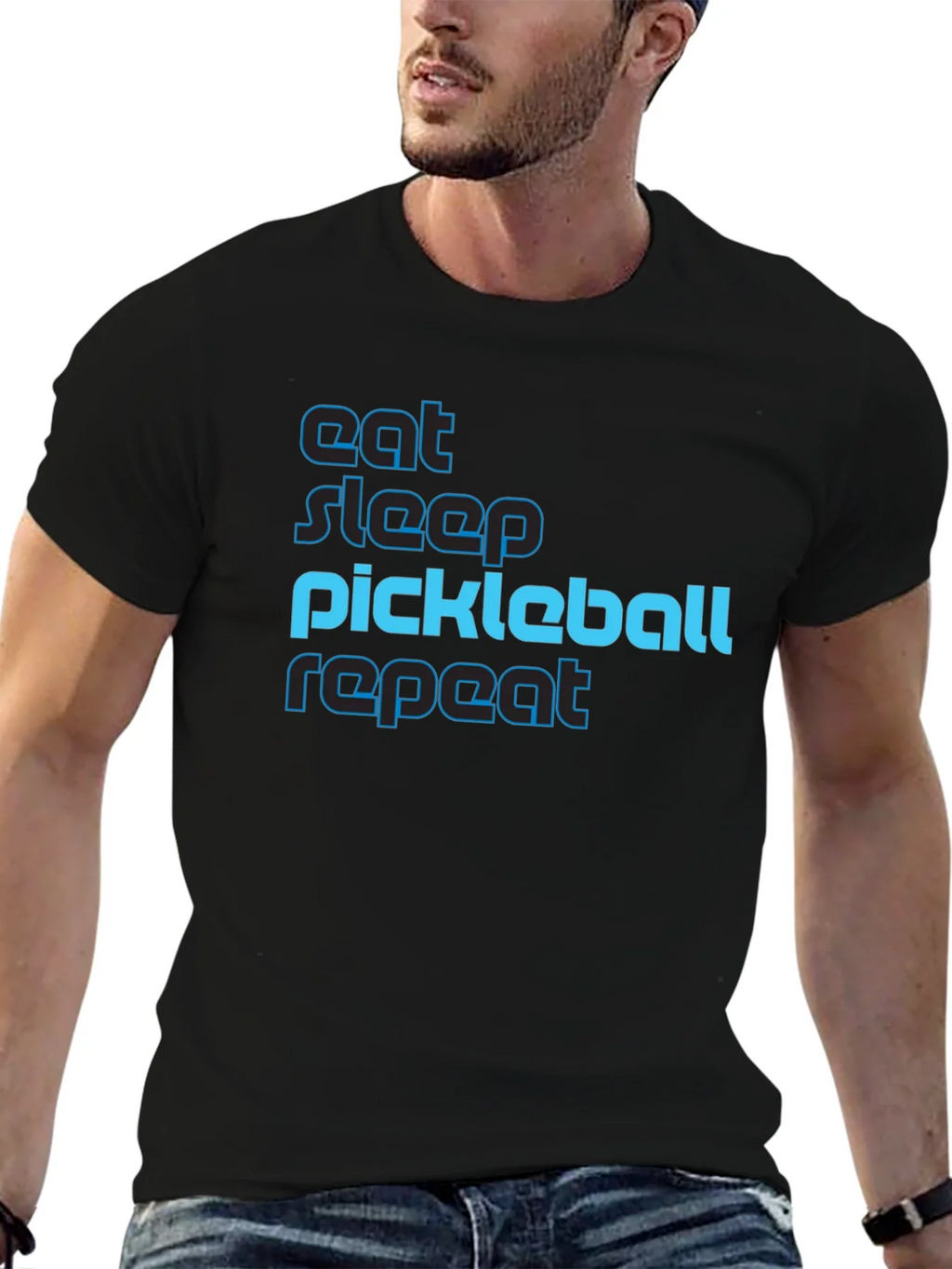 Eat Sleep Pickleball Repeat Graphic Tee product image 6