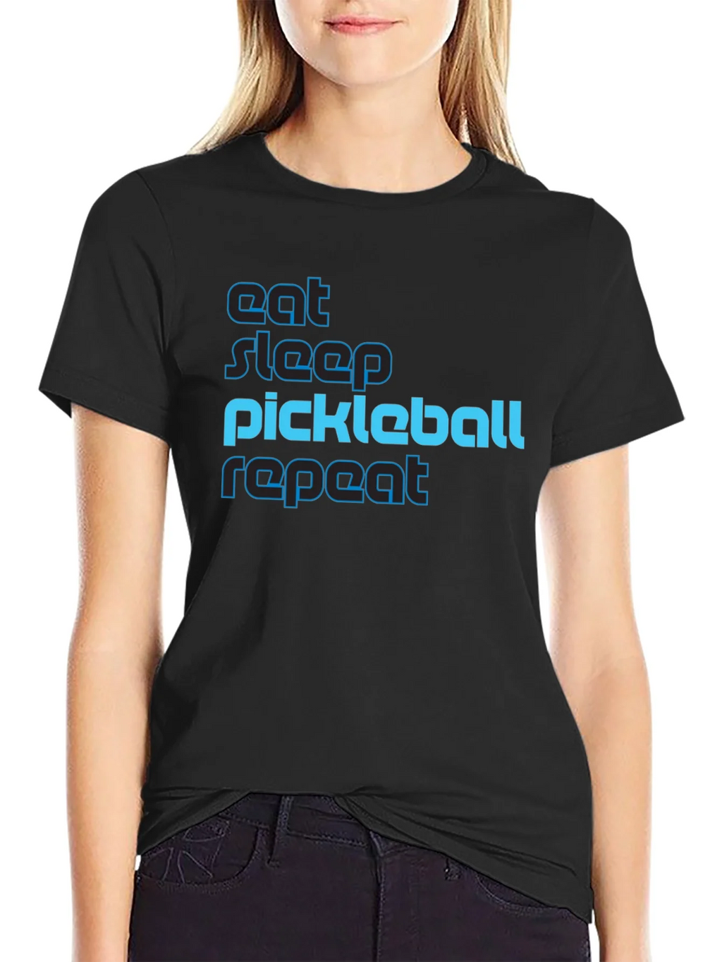 Eat Sleep Pickleball Repeat Graphic Tee product image 2