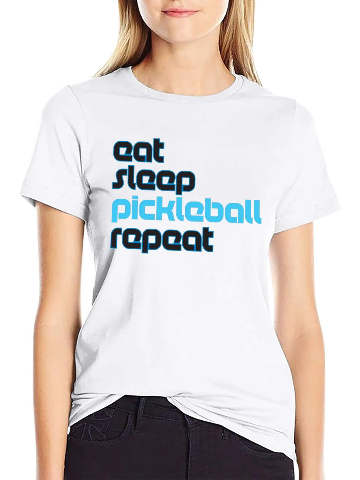 Eat Sleep Pickleball Repeat Graphic Tee product image 8