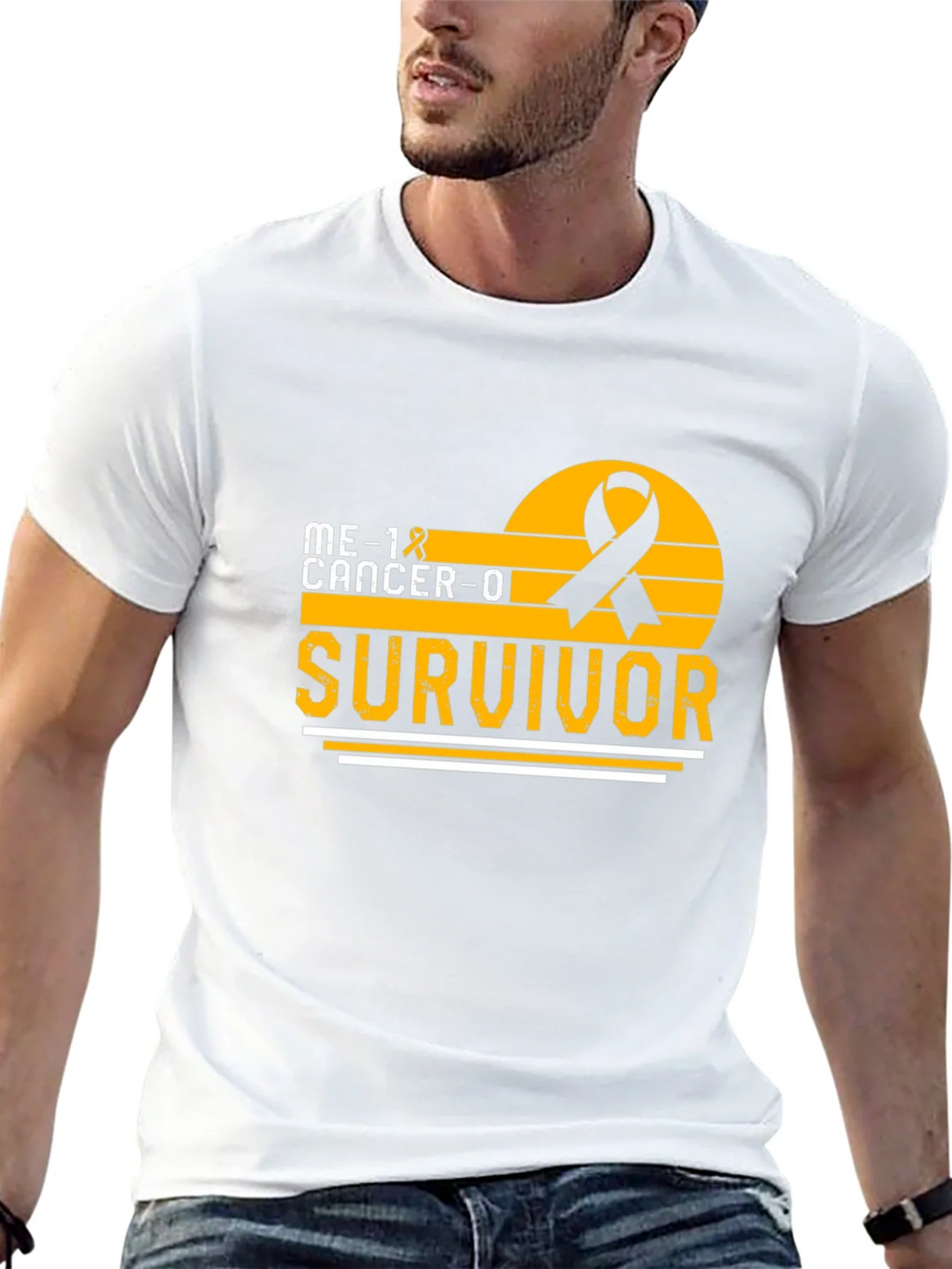 Cancer Survivor T-Shirt Black Ribbon Awareness Support product image 12