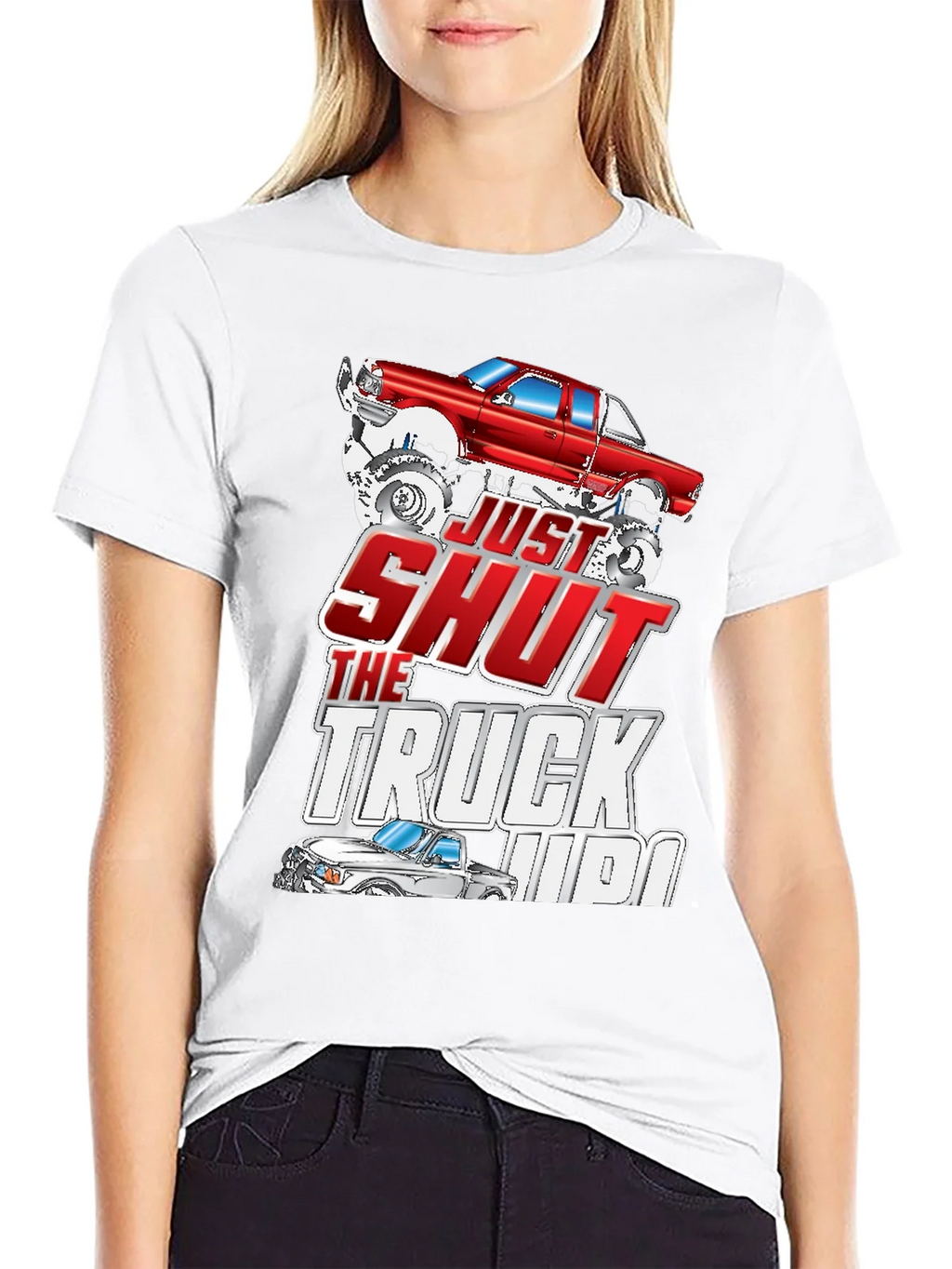 Just Shut The Truck Up Black Graphic Tee product image 8