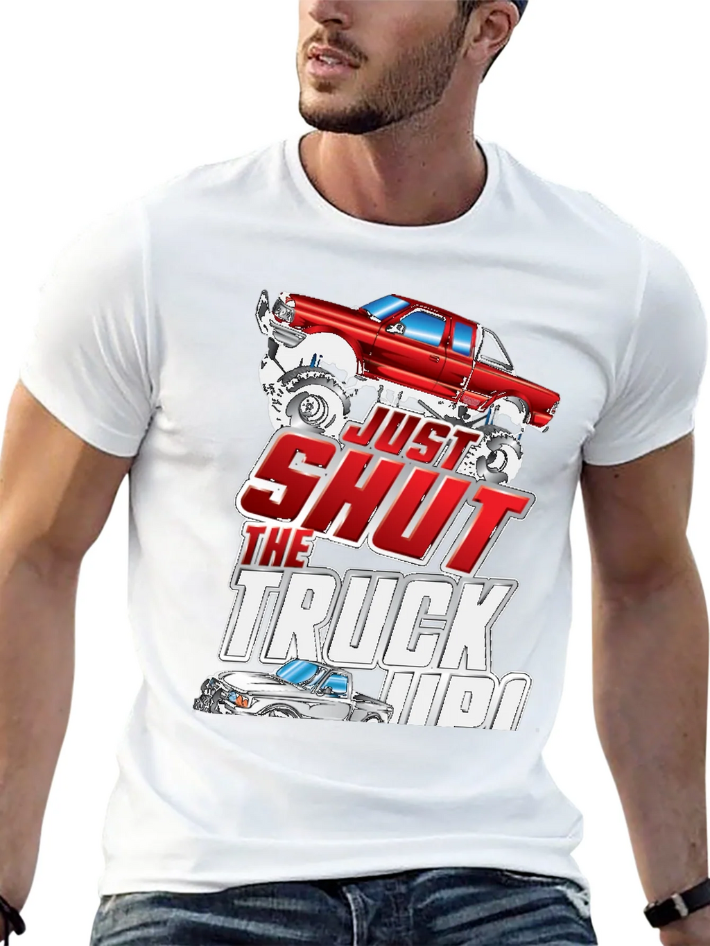 Just Shut The Truck Up Black Graphic Tee product image 12