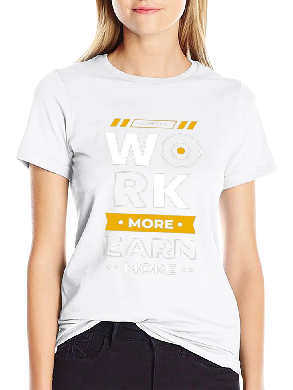 Work More Earn Graphic Tee - Black Cotton T-Shirt product image 8