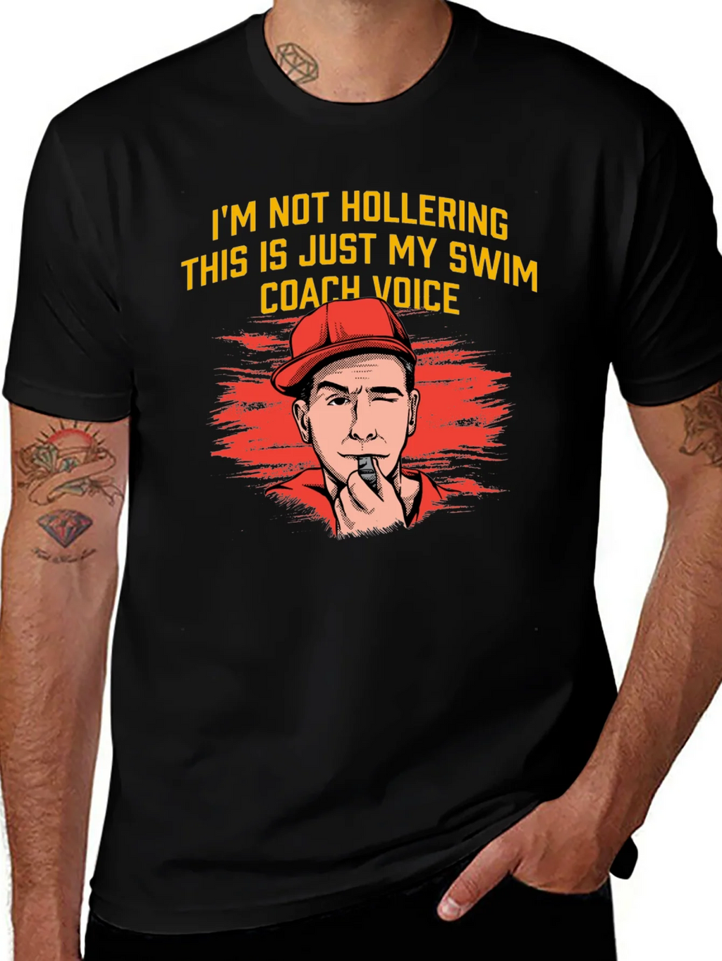 Swim Coach Voice T-Shirt Funny Gift for Swimmers product image 1