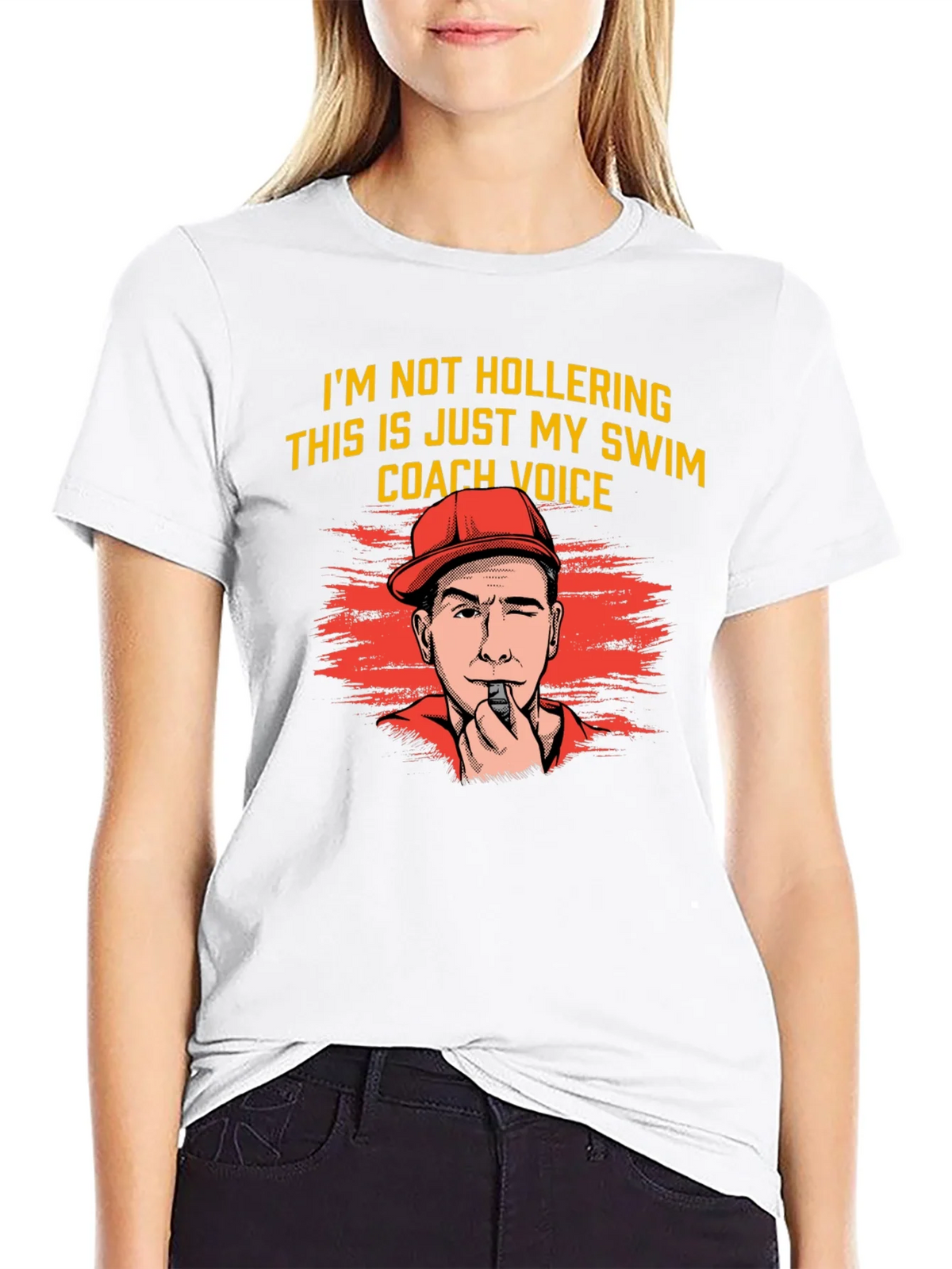 Swim Coach Voice T-Shirt Funny Gift for Swimmers product image 8