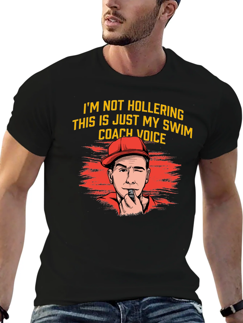 Swim Coach Voice T-Shirt Funny Gift for Swimmers product image 6
