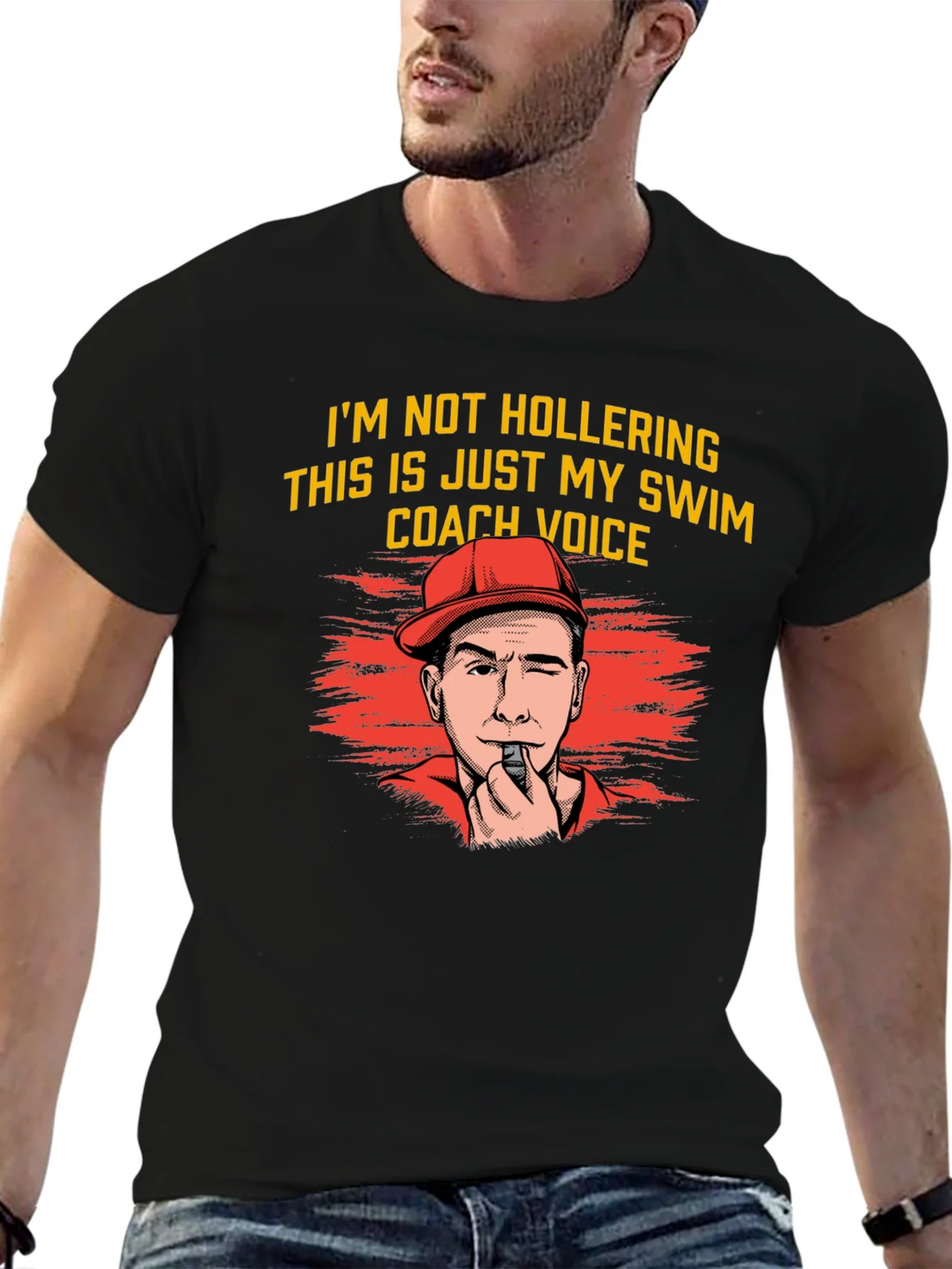 Swim Coach Voice T-Shirt Funny Gift for Swimmers product image 6