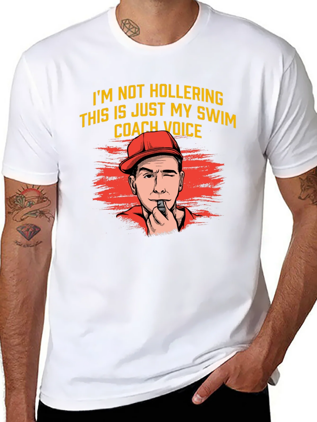Swim Coach Voice T-Shirt Funny Gift for Swimmers product image 7
