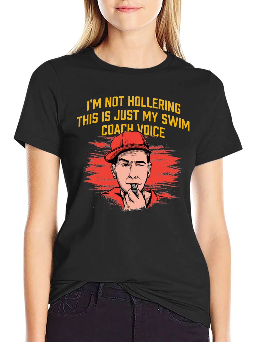 Swim Coach Voice T-Shirt Funny Gift for Swimmers product image 2