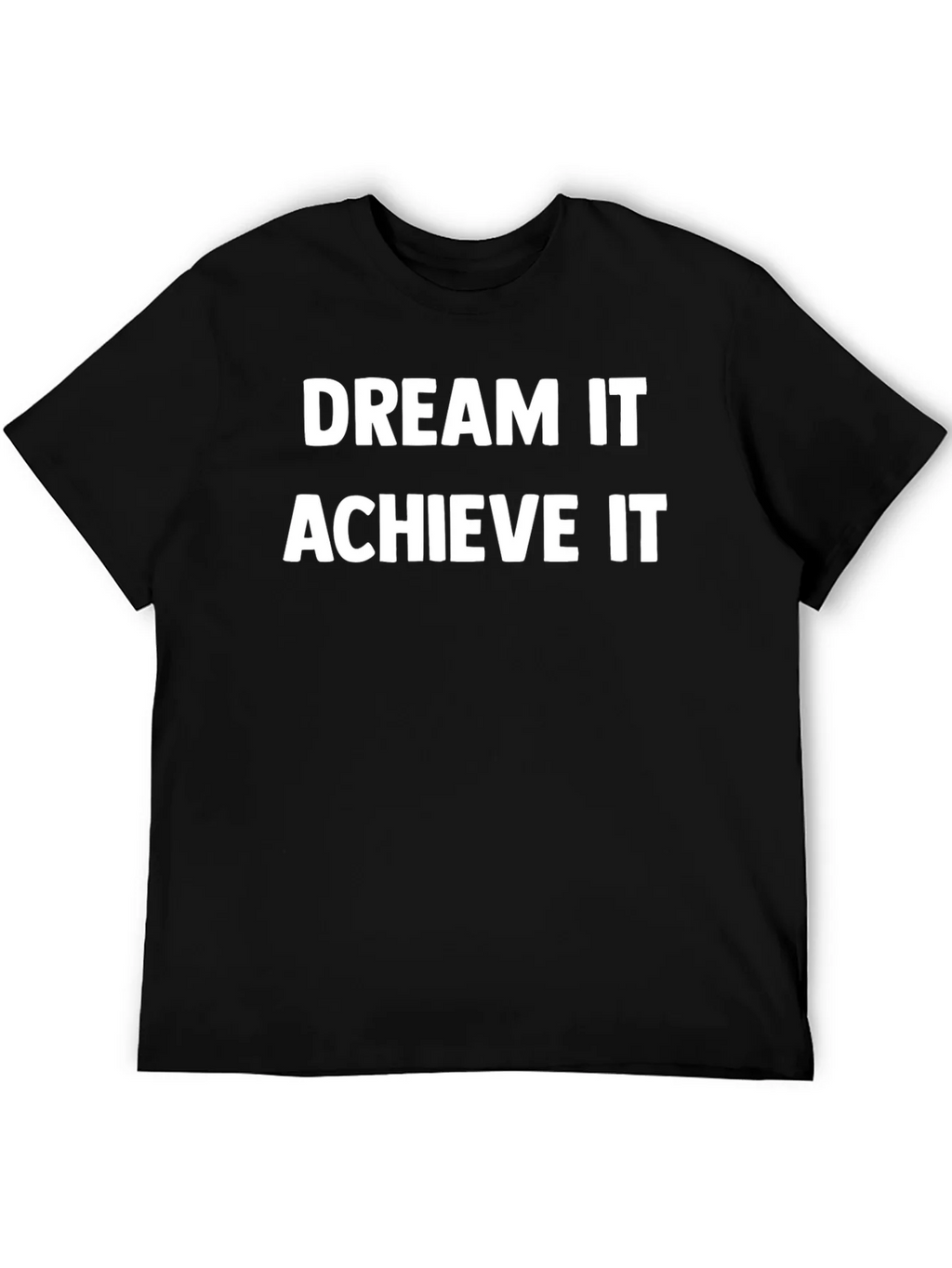 Dream It Achieve It Black Graphic T-Shirt product image 5