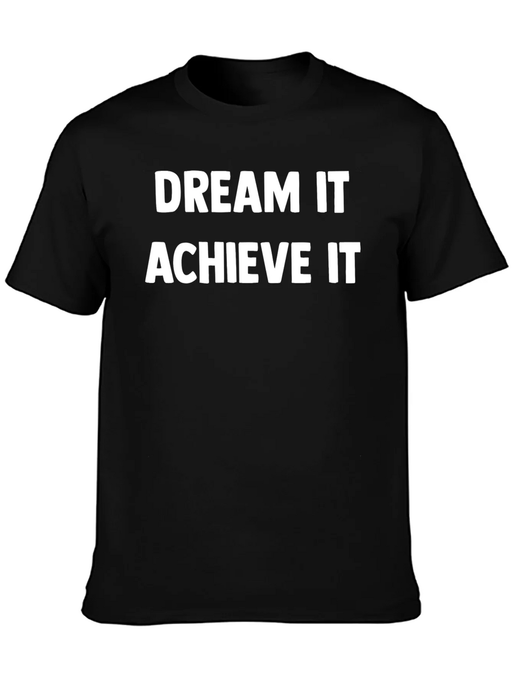 Dream It Achieve It Black Graphic T-Shirt product image 3