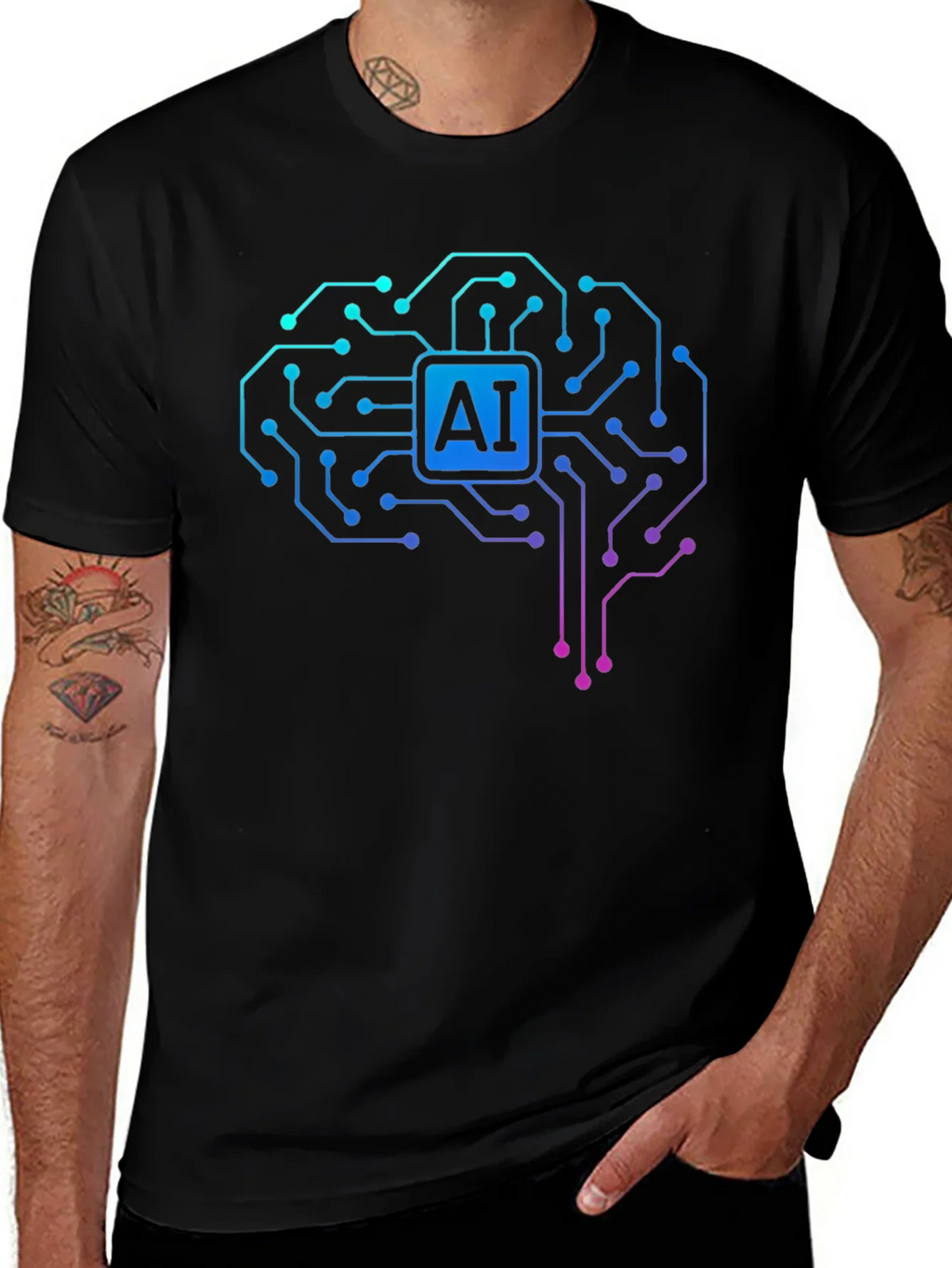 AI Brain Circuit T-Shirt - Tech Style product image 1