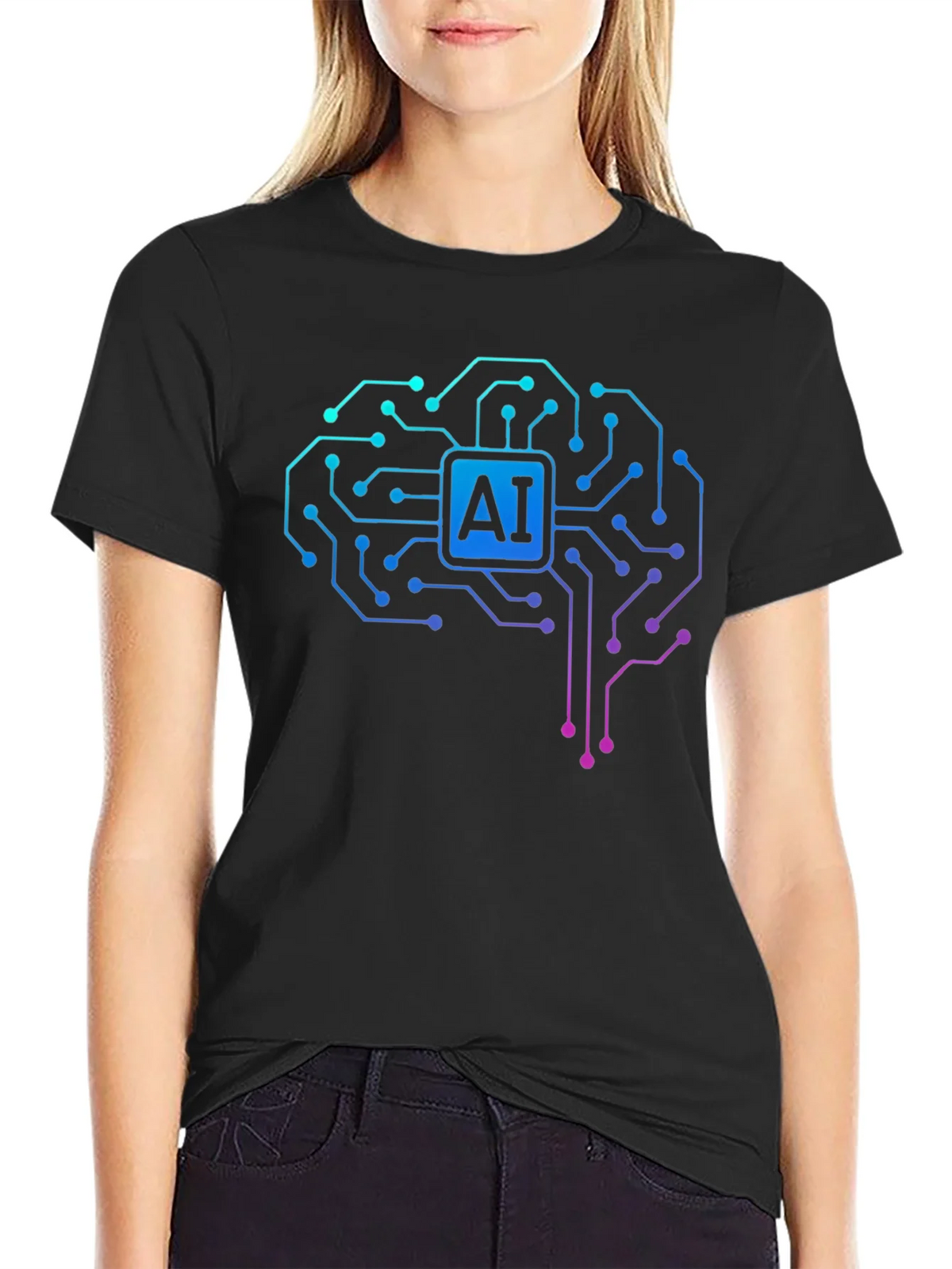 AI Brain Circuit T-Shirt - Tech Style product image 2
