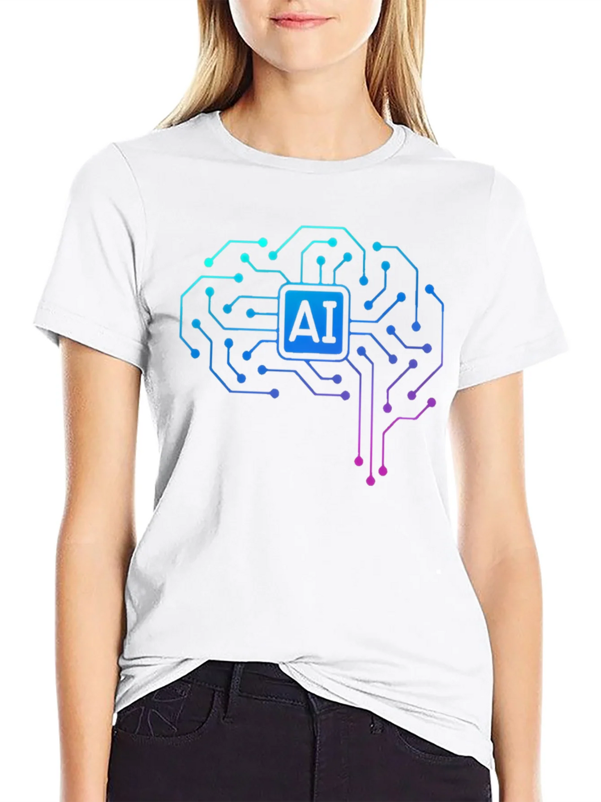 AI Brain Circuit T-Shirt - Tech Style product image 8