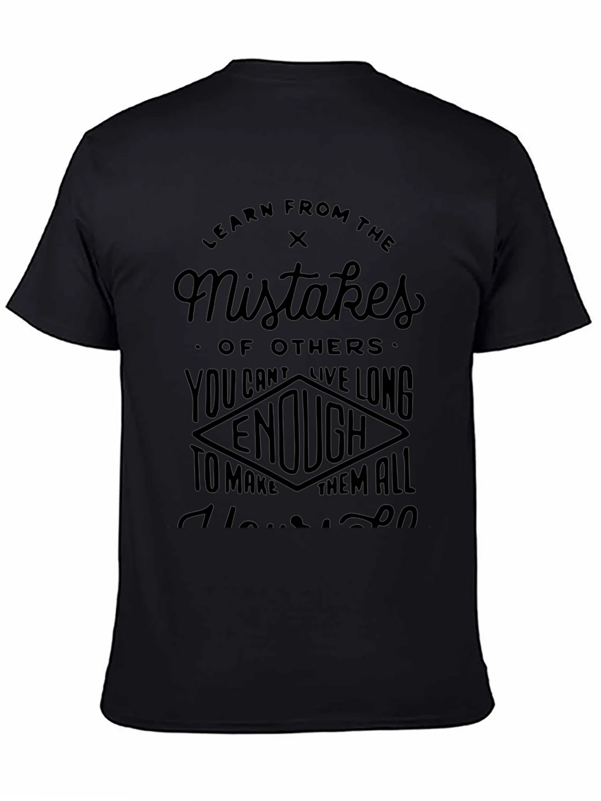 Learn from Mistakes Black T-Shirt product image 4