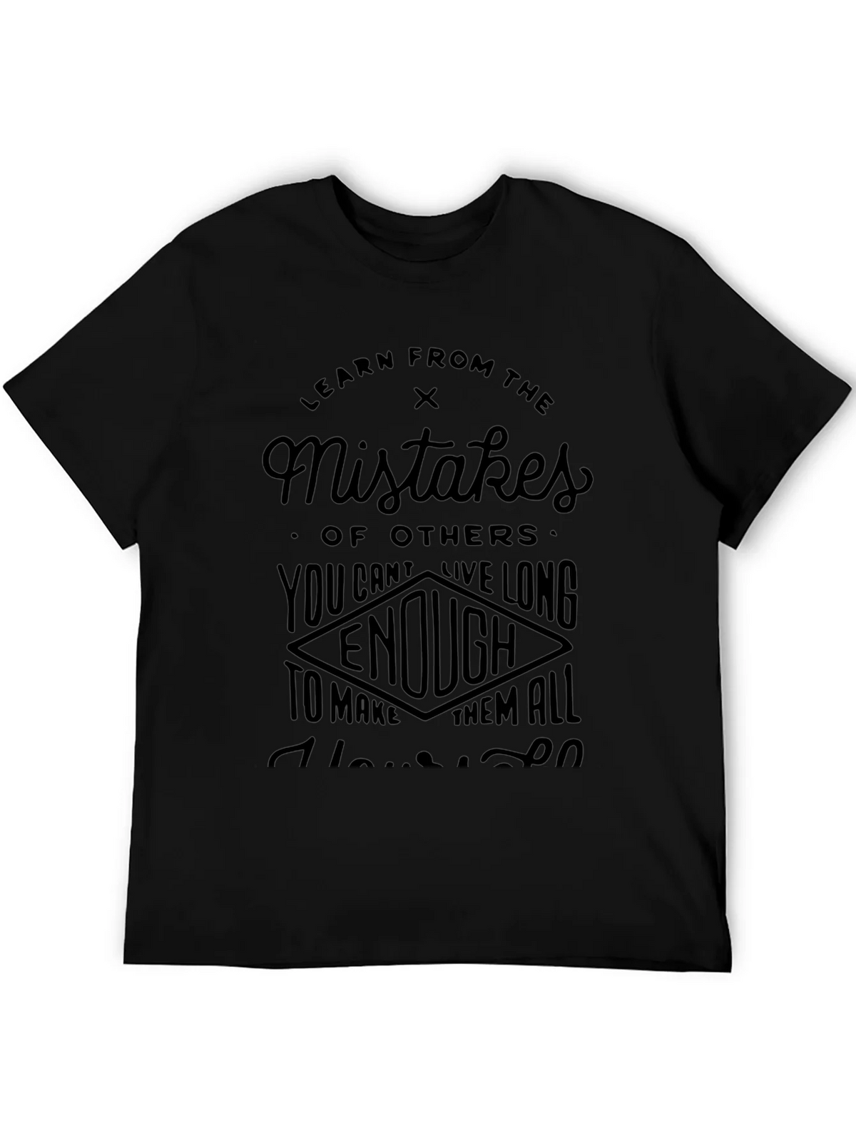 Learn from Mistakes Black T-Shirt product image 5