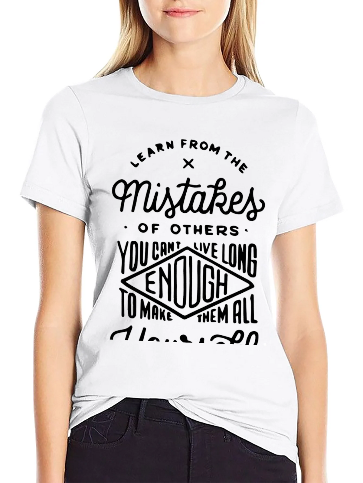 Learn from Mistakes Black T-Shirt product image 8