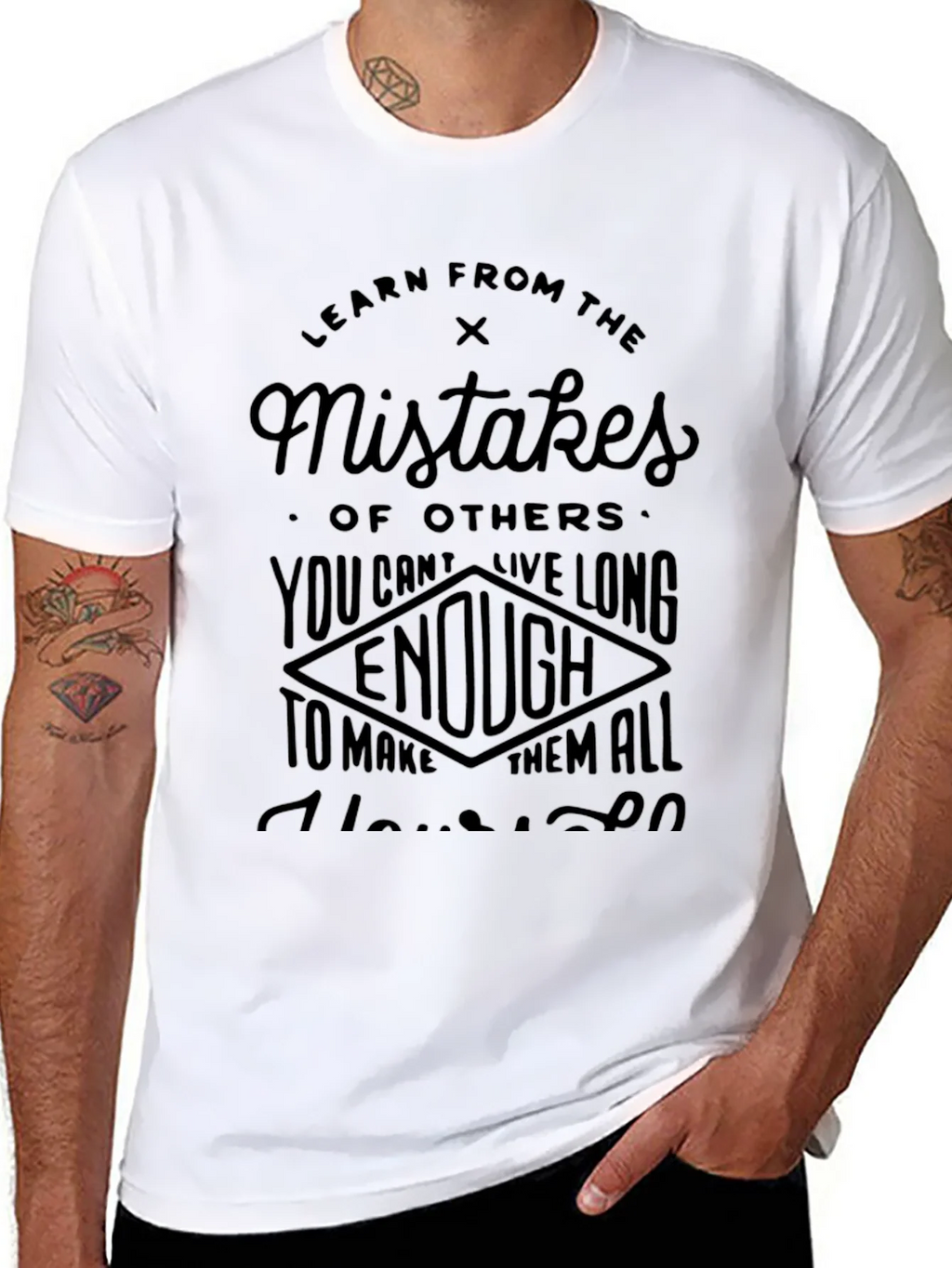 Learn from Mistakes Black T-Shirt product image 7