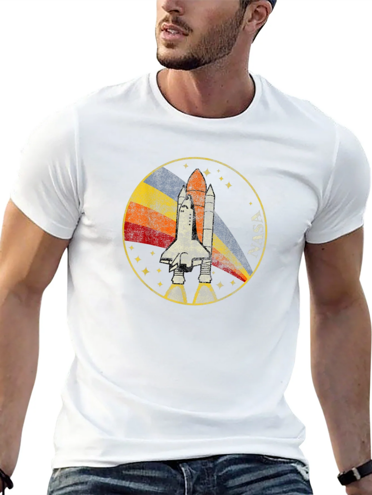 Retro NASA Shuttle Graphic T-Shirt product image 12