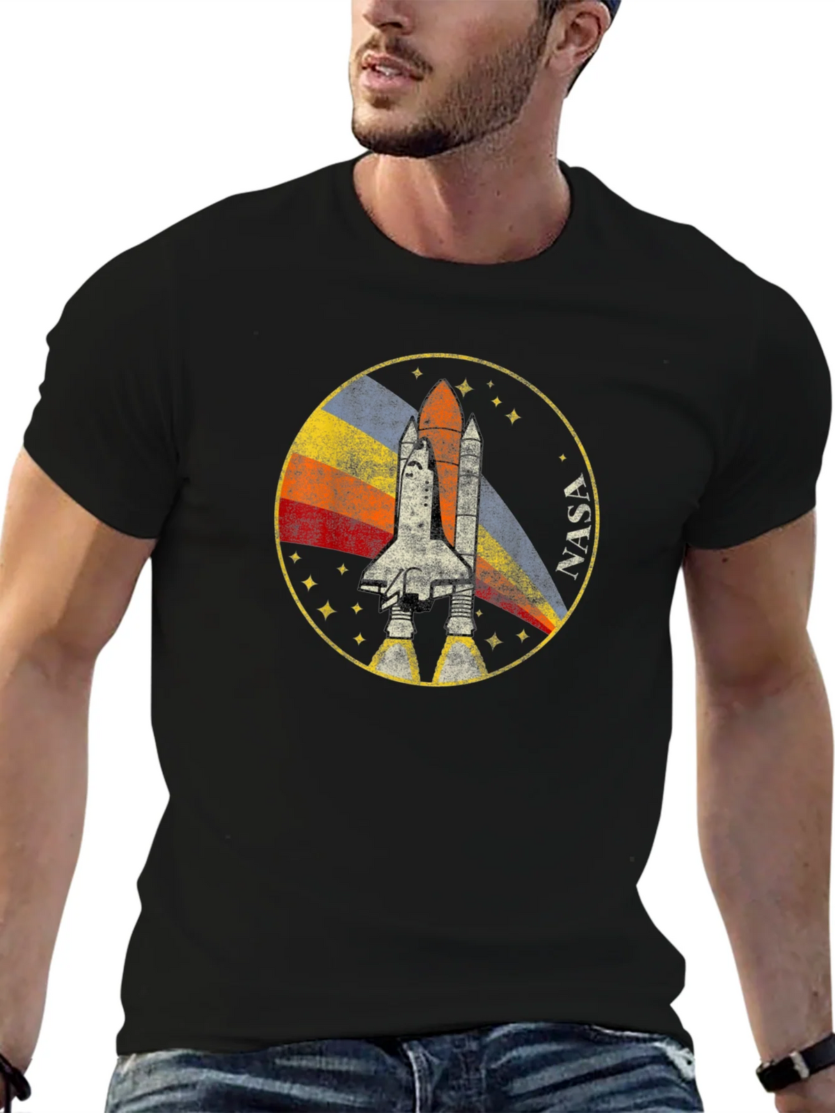 Retro NASA Shuttle Graphic T-Shirt product image 6