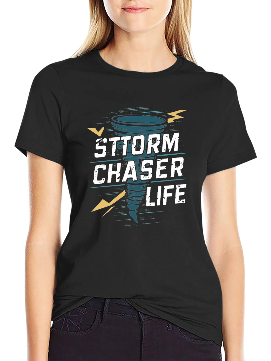 Storm Chaser Life Graphic T-Shirt - Black product image 2