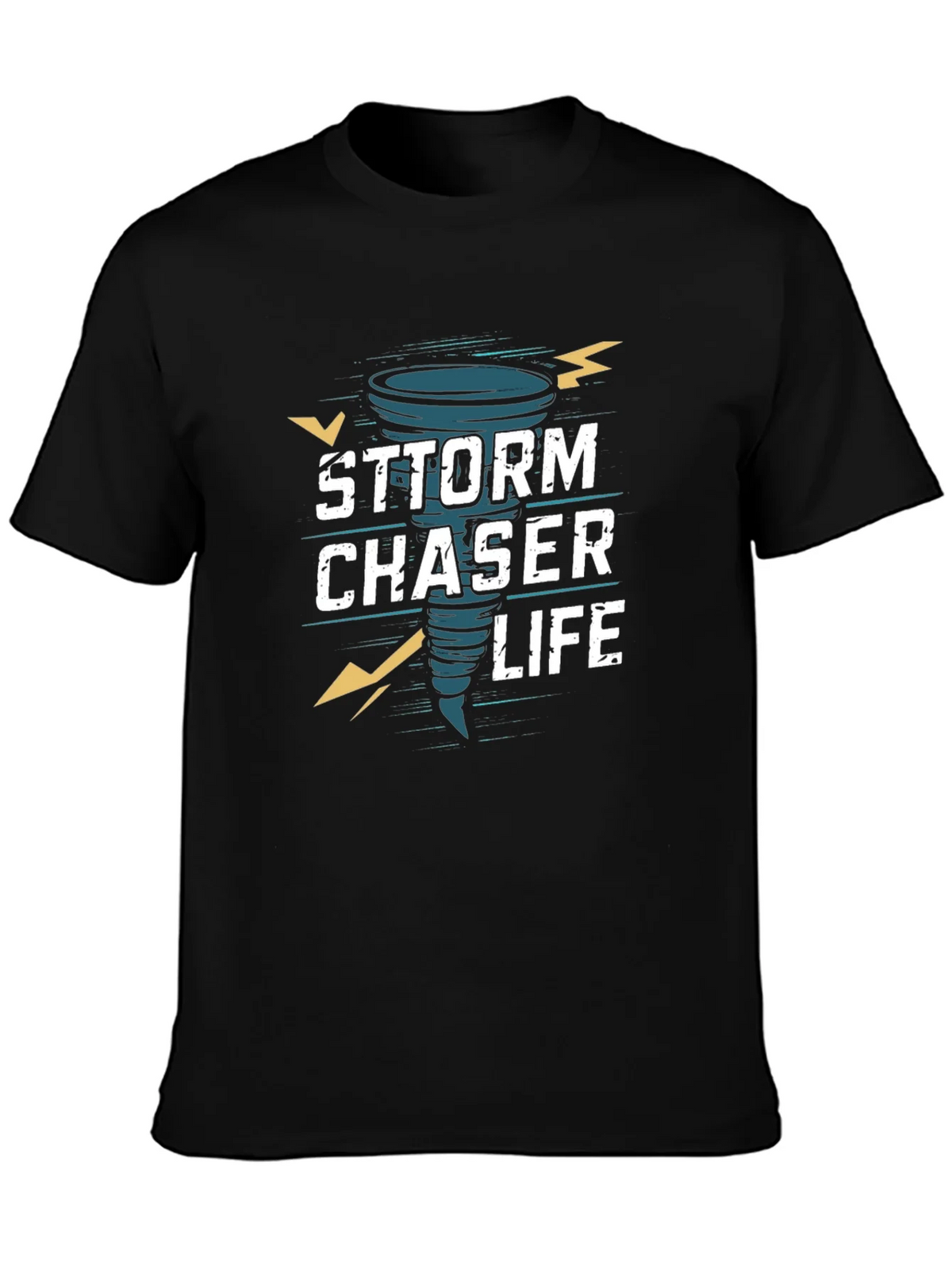 Storm Chaser Life Graphic T-Shirt - Black product image 3