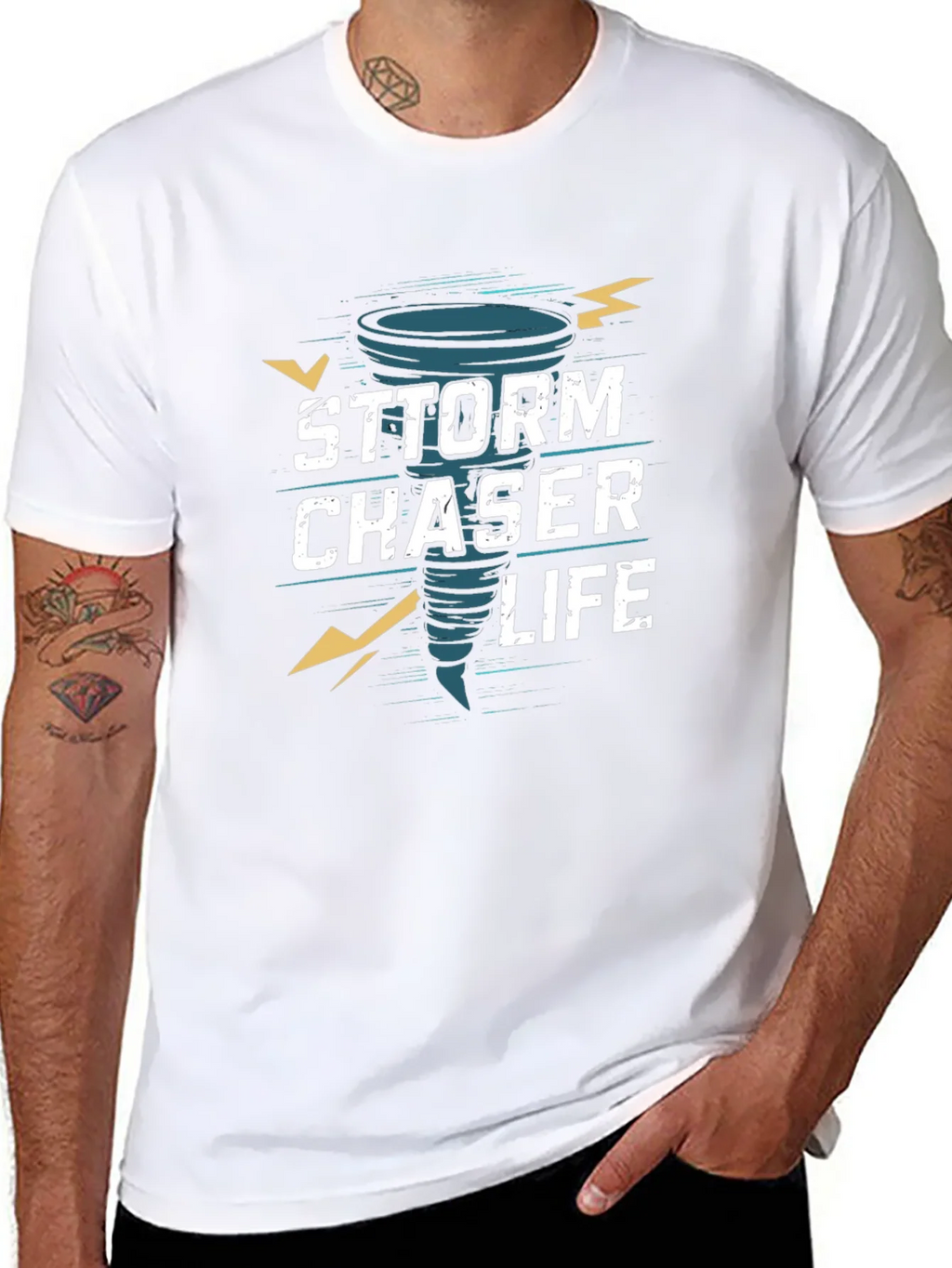 Storm Chaser Life Graphic T-Shirt - Black product image 7