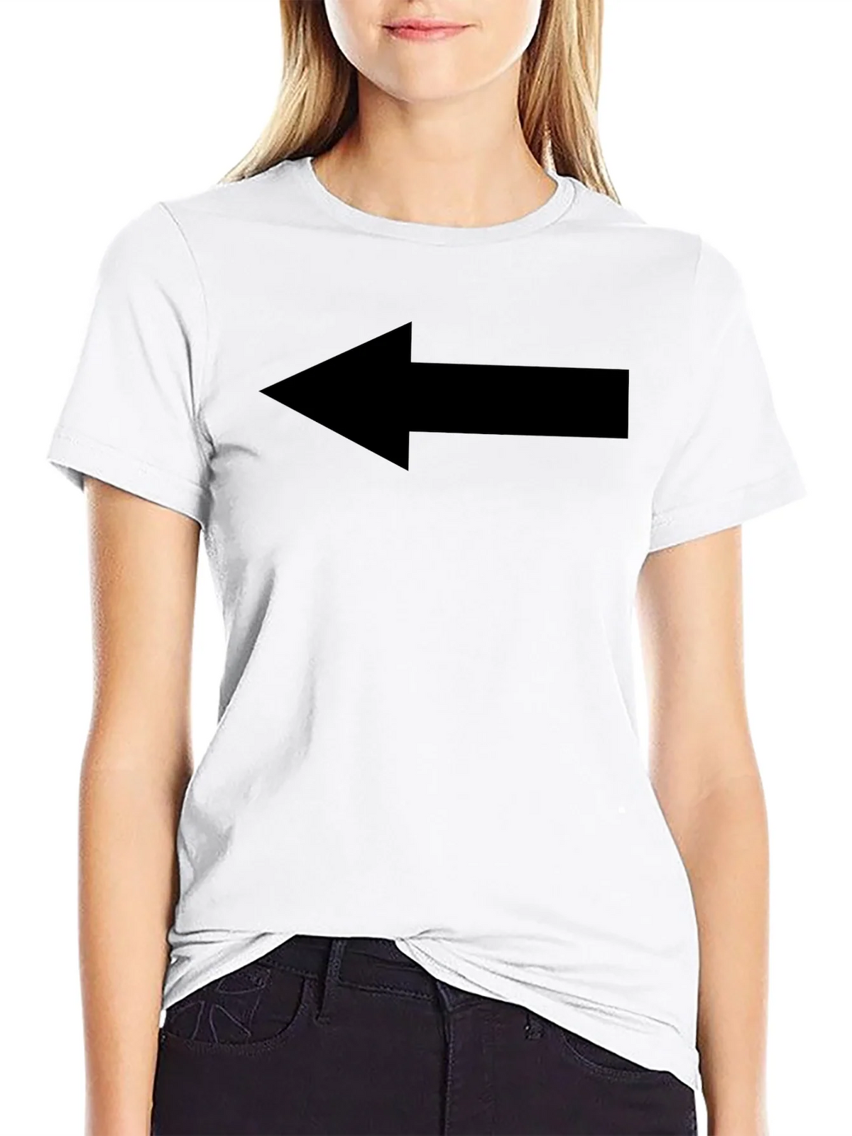 Left Arrow Graphic Tee - Casual Black T-Shirt product image 8